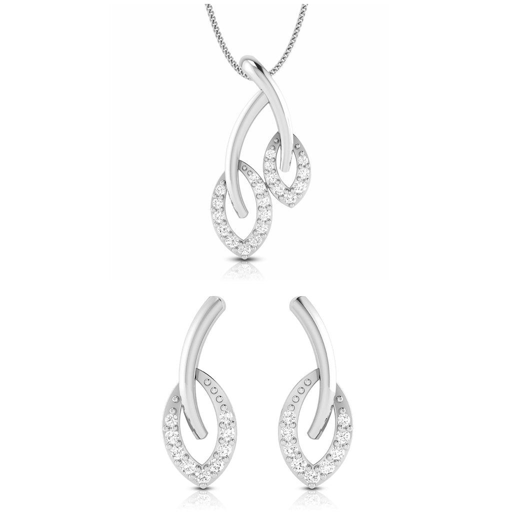 Beautiful Platinum with Diamond Pendant Set for Women JL PT P 2422  Pendant-Set Jewelove.US