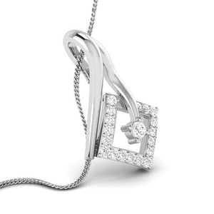 Beautiful Platinum with Diamond Pendant Set  for Women JL PT P 2421