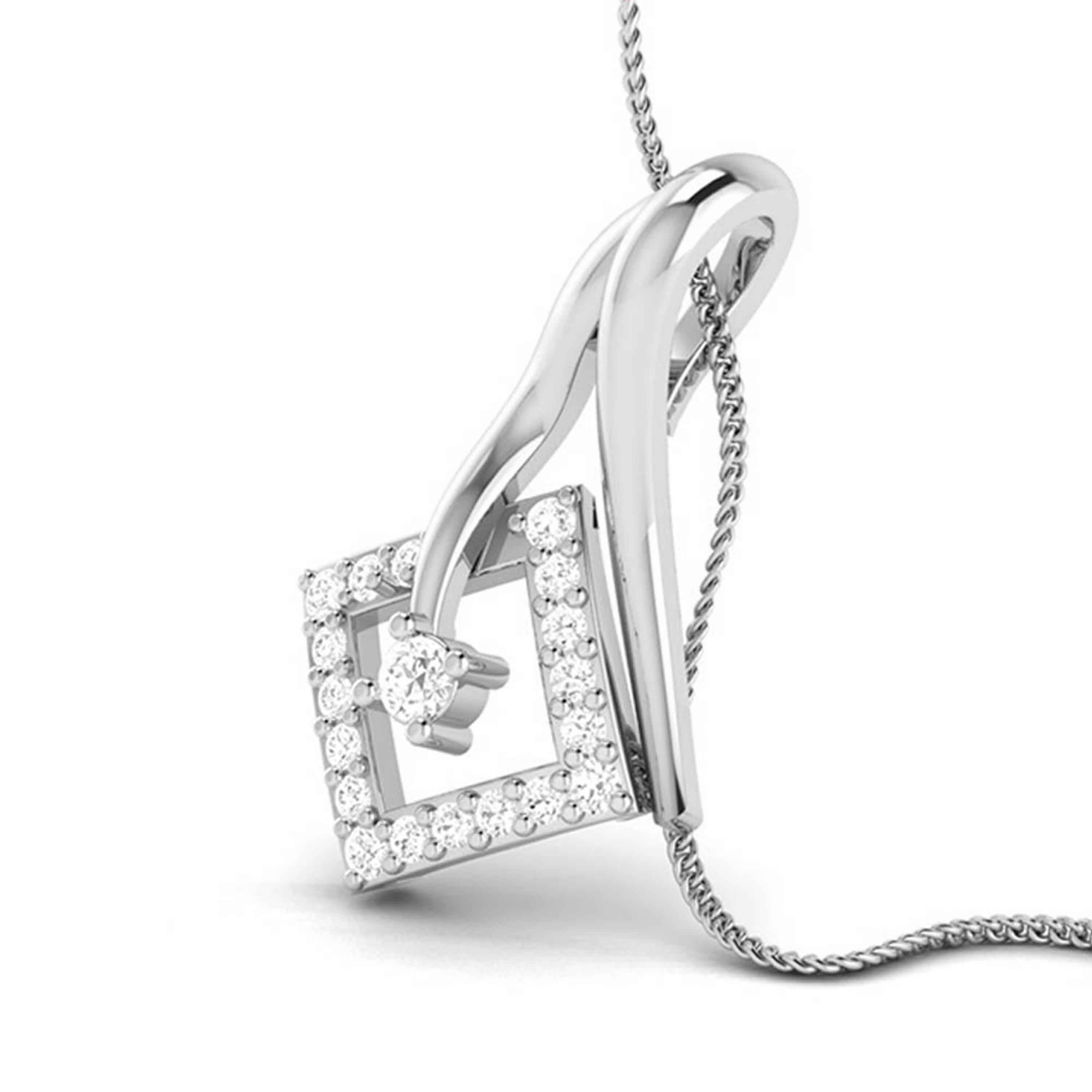Beautiful Platinum with Diamond Pendant Set  for Women JL PT P 2421