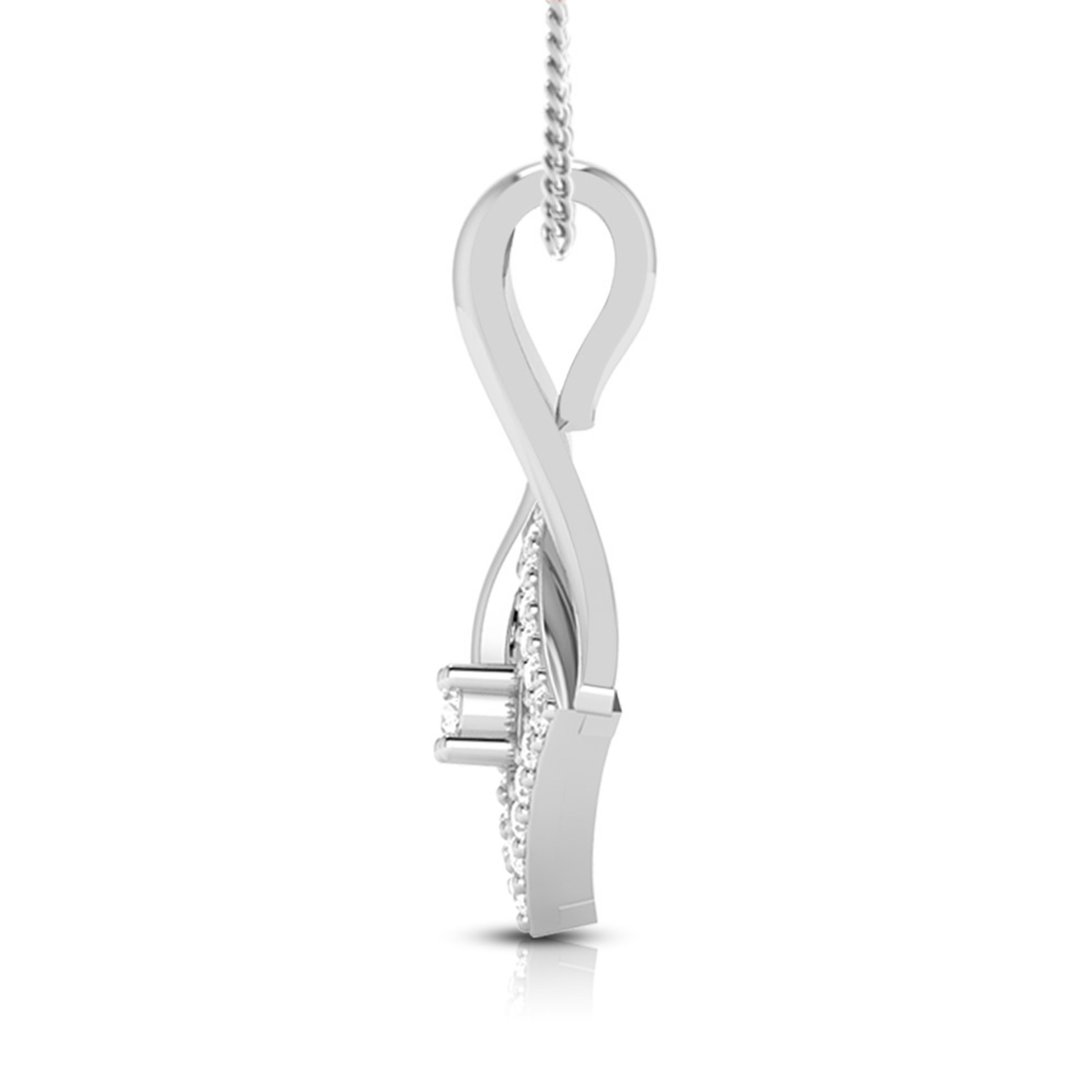 Beautiful Platinum with Diamond Pendant Set  for Women JL PT P 2421
