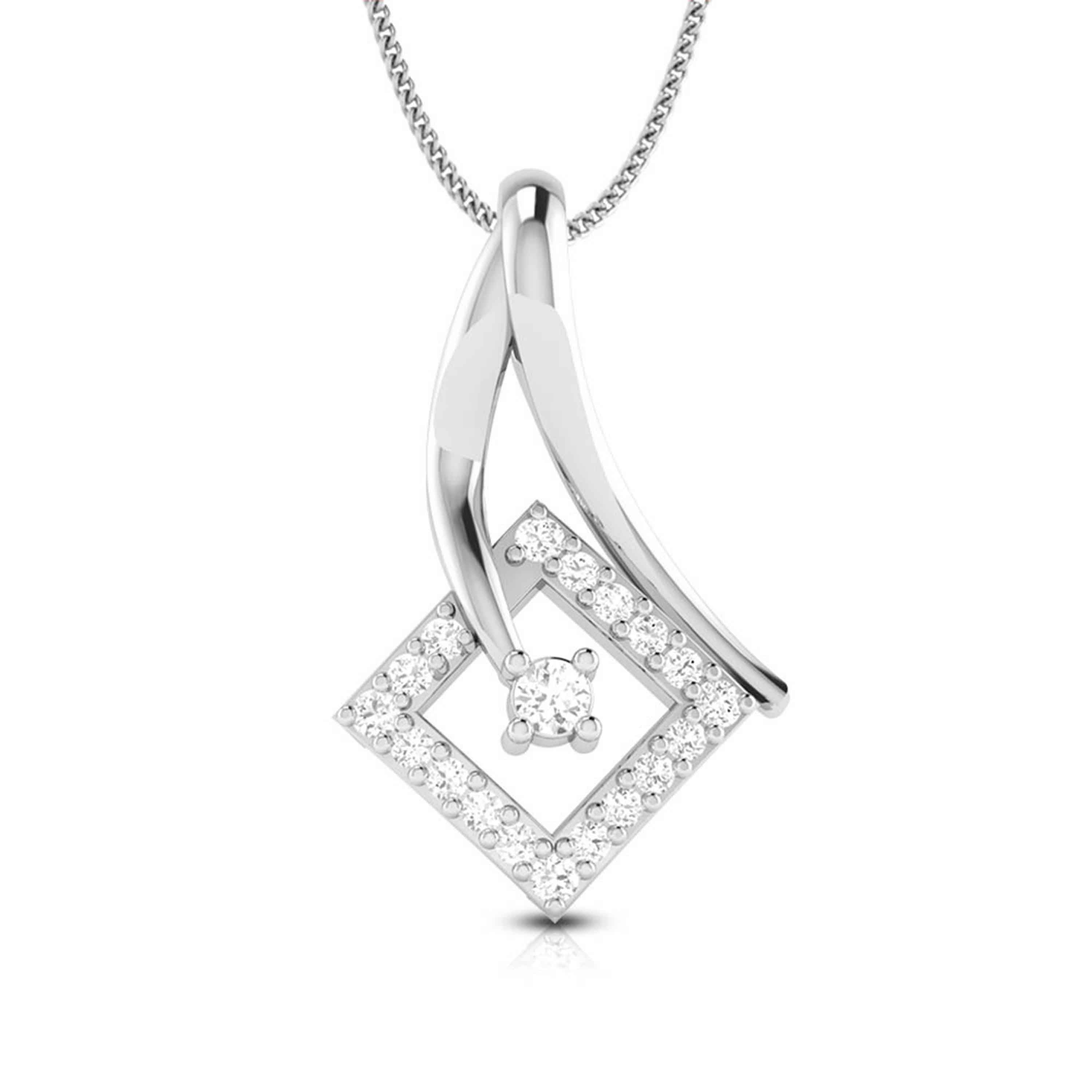 Beautiful Platinum with Diamond Pendant Set  for Women JL PT P 2421