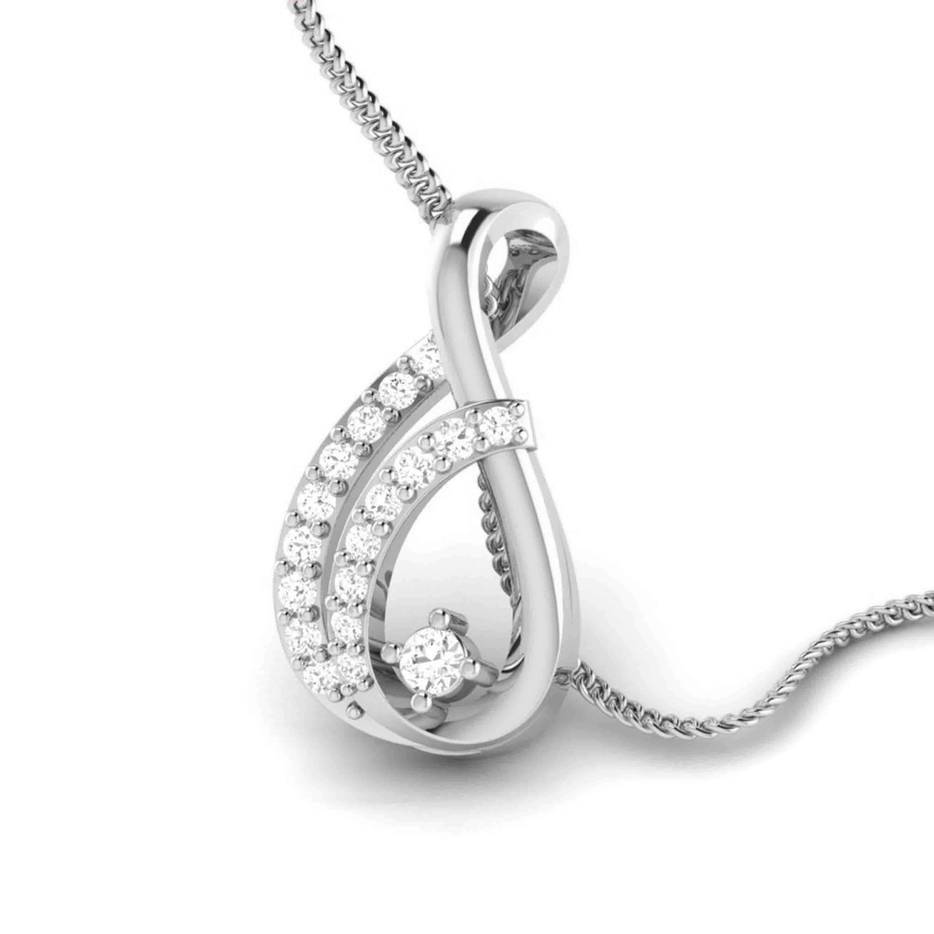 Beautiful Platinum with Diamond Pendant Set for Women  JL PT P 2423   Jewelove.US