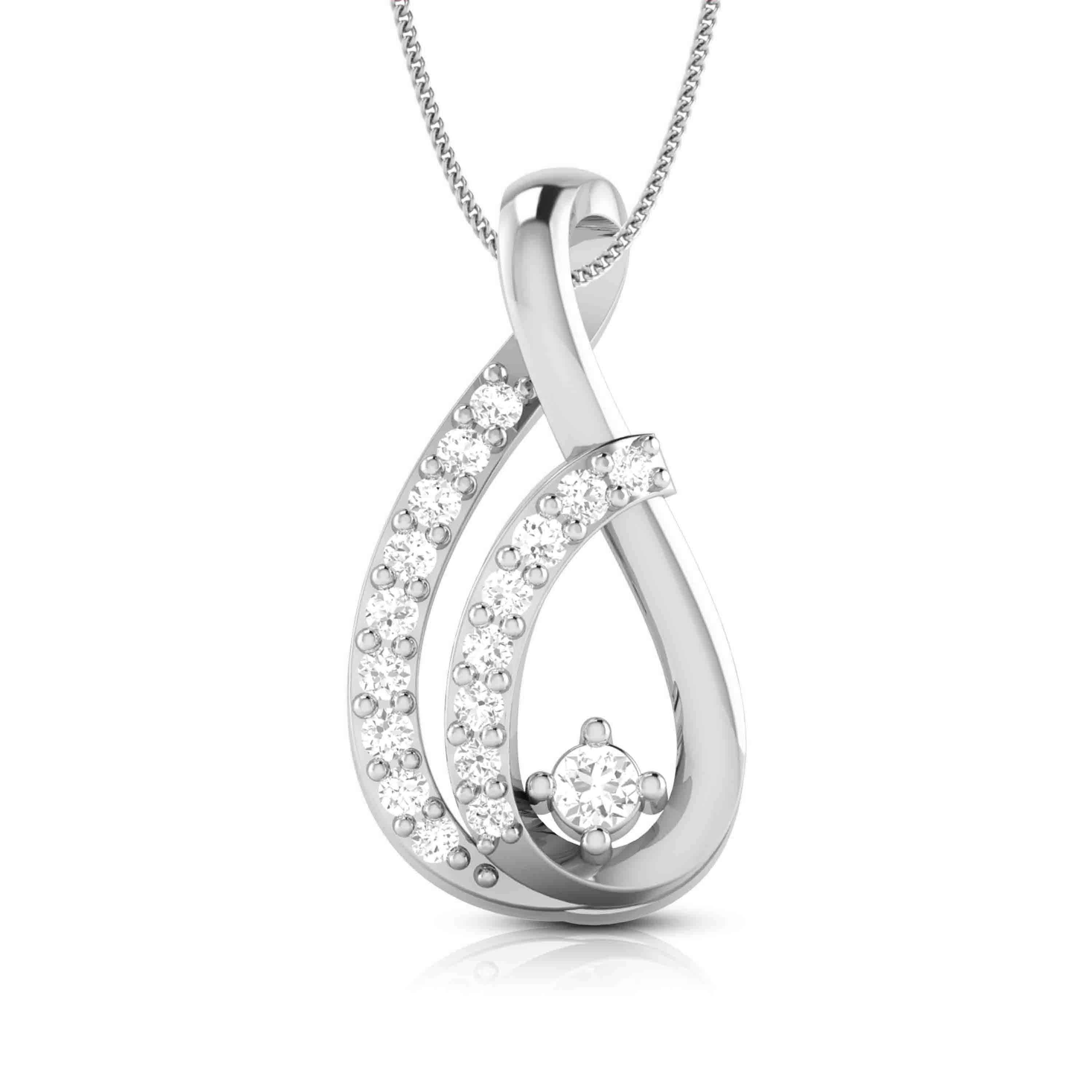 Beautiful Platinum with Diamond Pendant Set for Women  JL PT P 2423   Jewelove.US