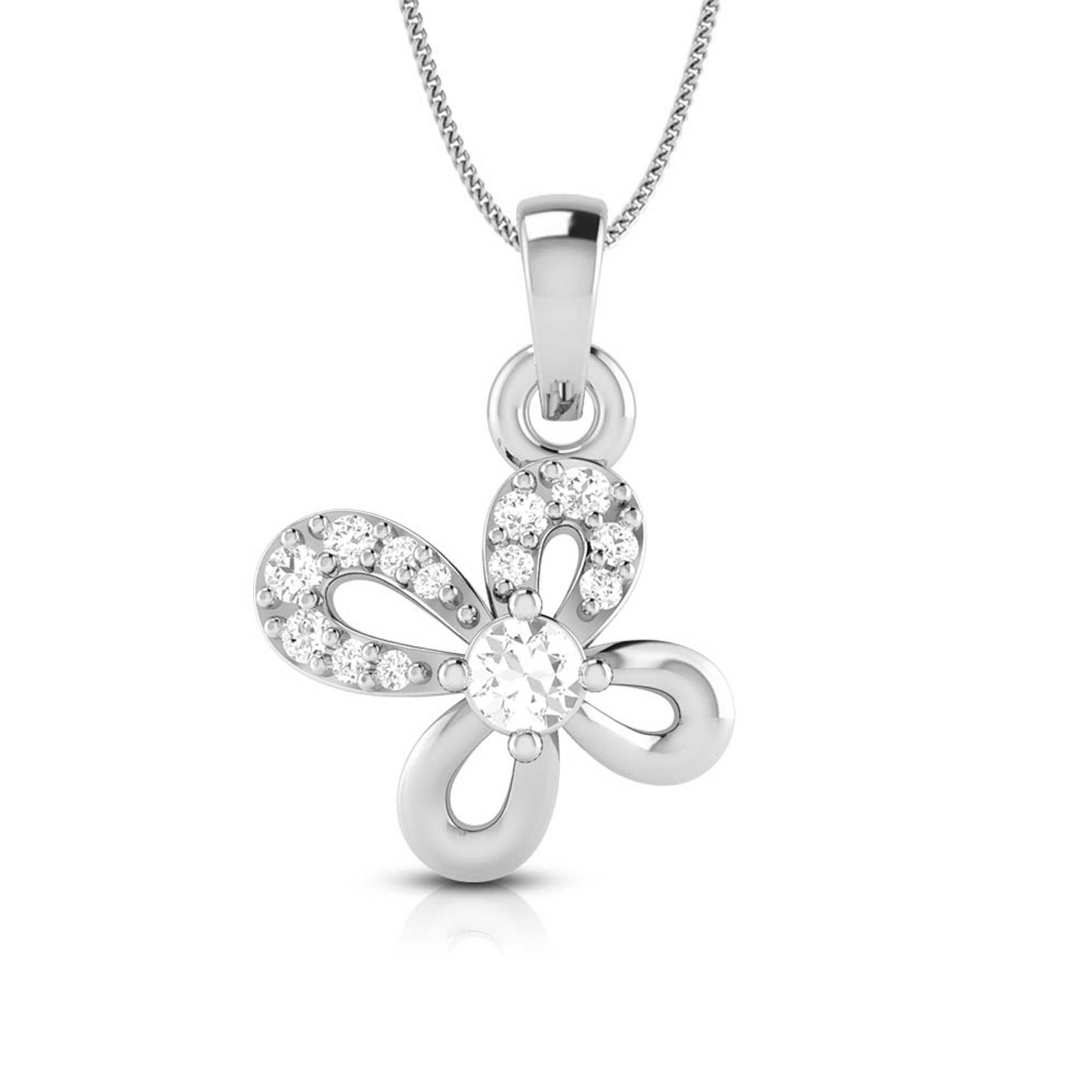 Beautiful Platinum with Diamond Pendant Set for Women JL PT P 2425