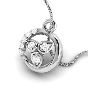 Beautiful Platinum with Diamond Pendant Set for Women JL PT P 2426