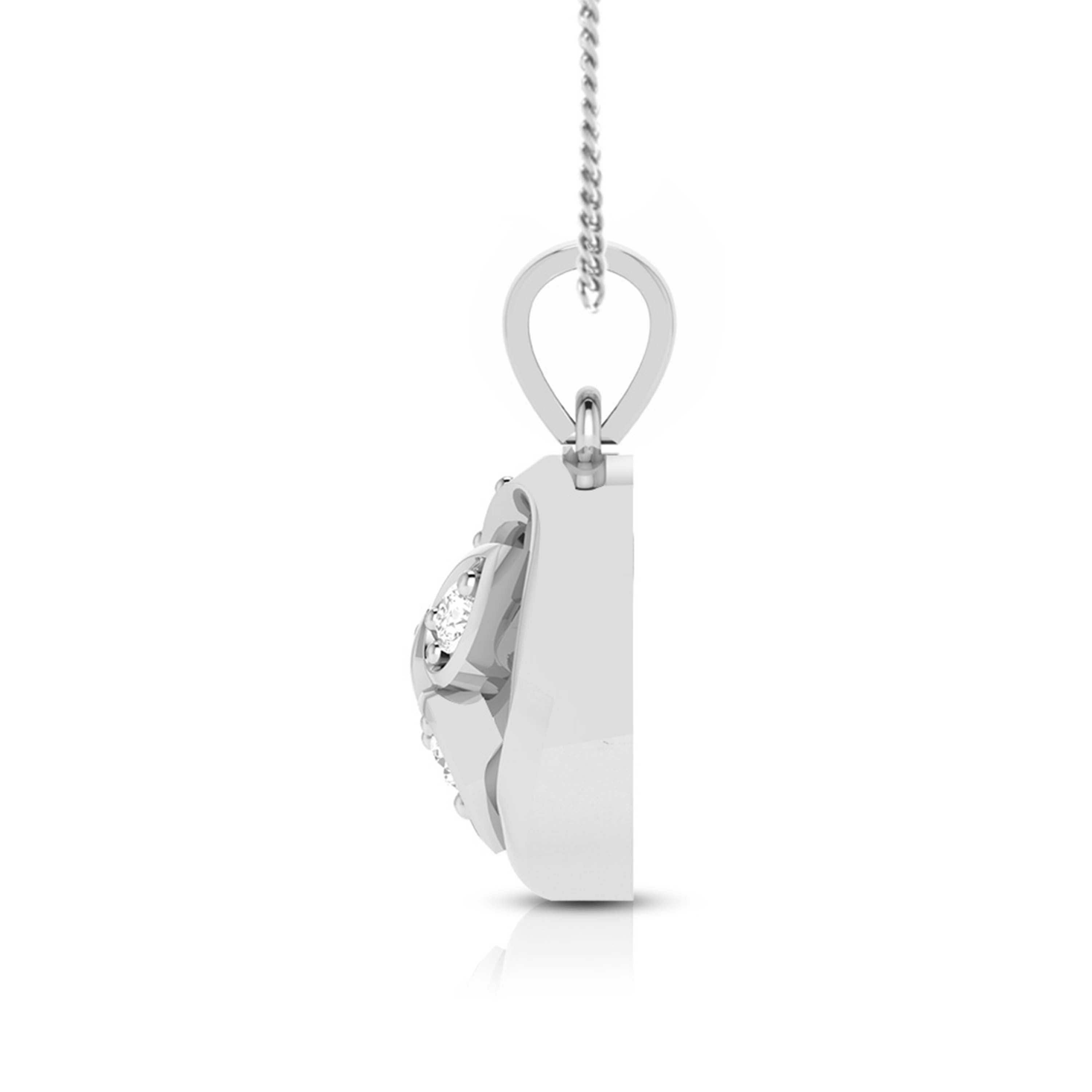 Beautiful Platinum with Diamond Pendant Set for Women JL PT P 2426