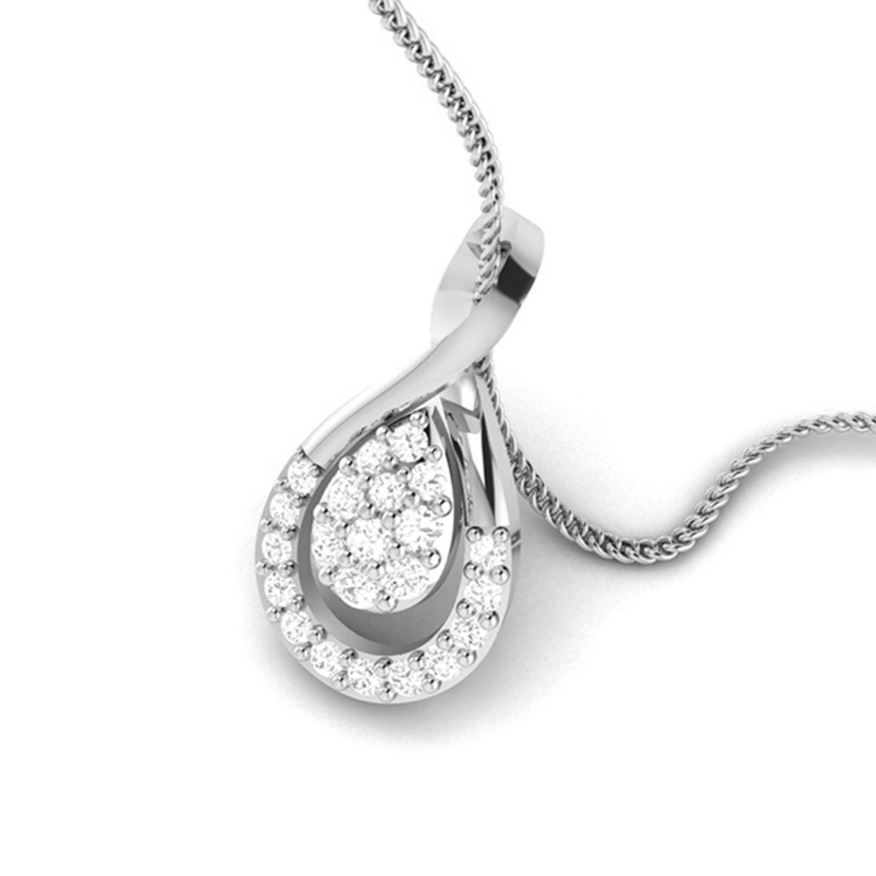 Platinum with Diamond Pendant Set for Women JL PT P 2429