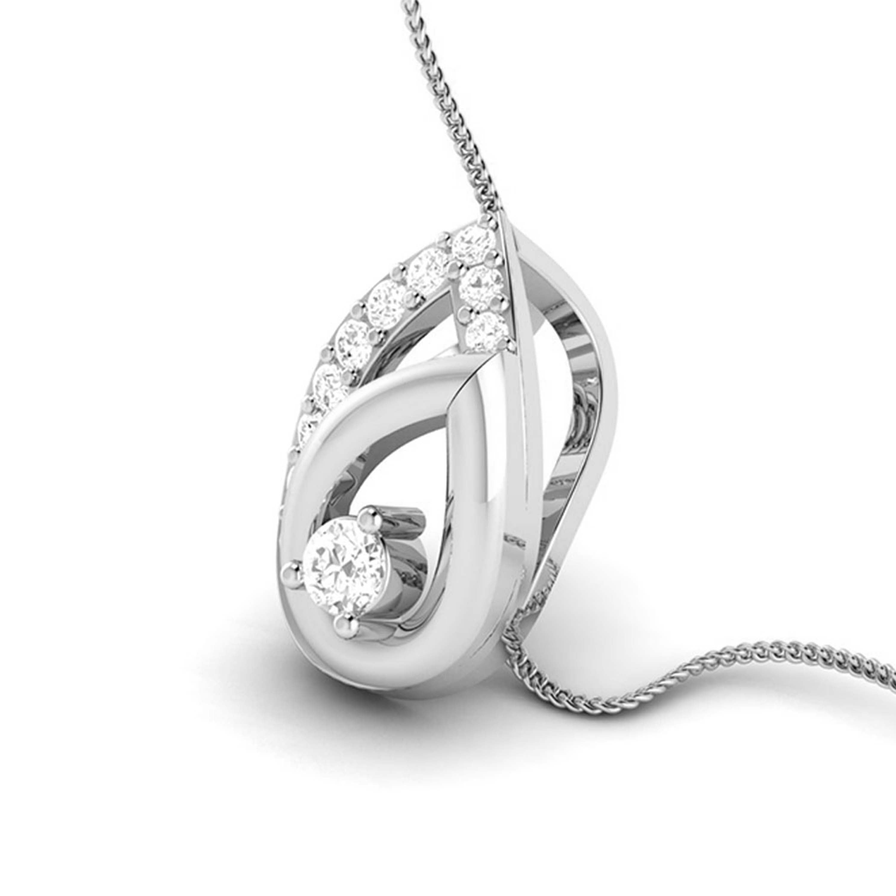 Platinum with Diamond Pendant Set for Women JL PT P 2432