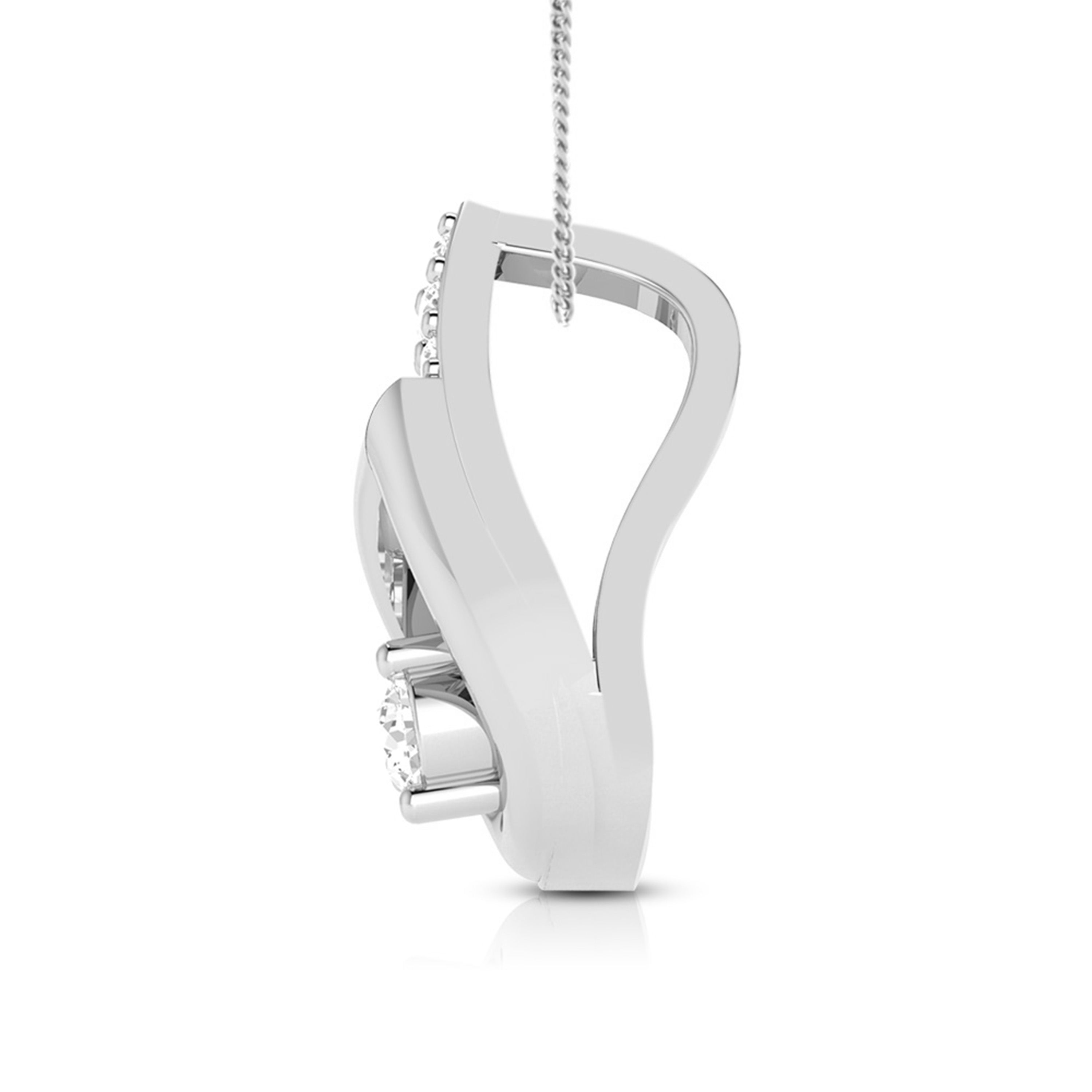 Platinum with Diamond Pendant Set for Women JL PT P 2432
