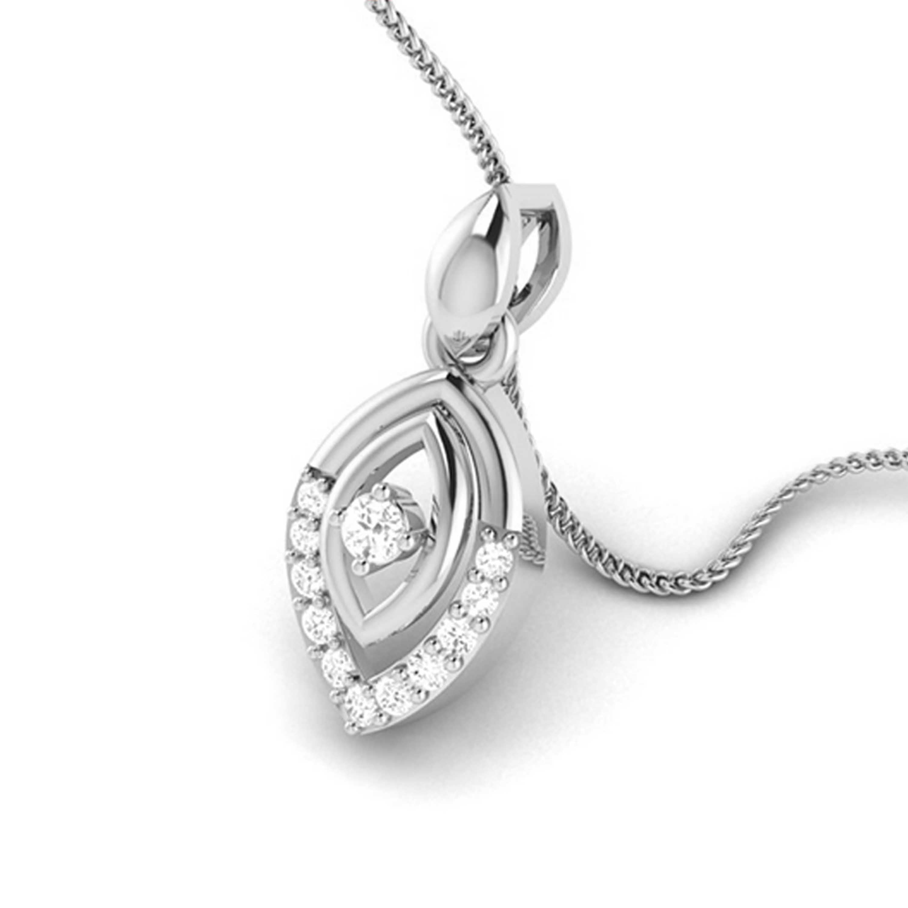 Platinum with Diamond Pendant Set for Women JL PT P 2433