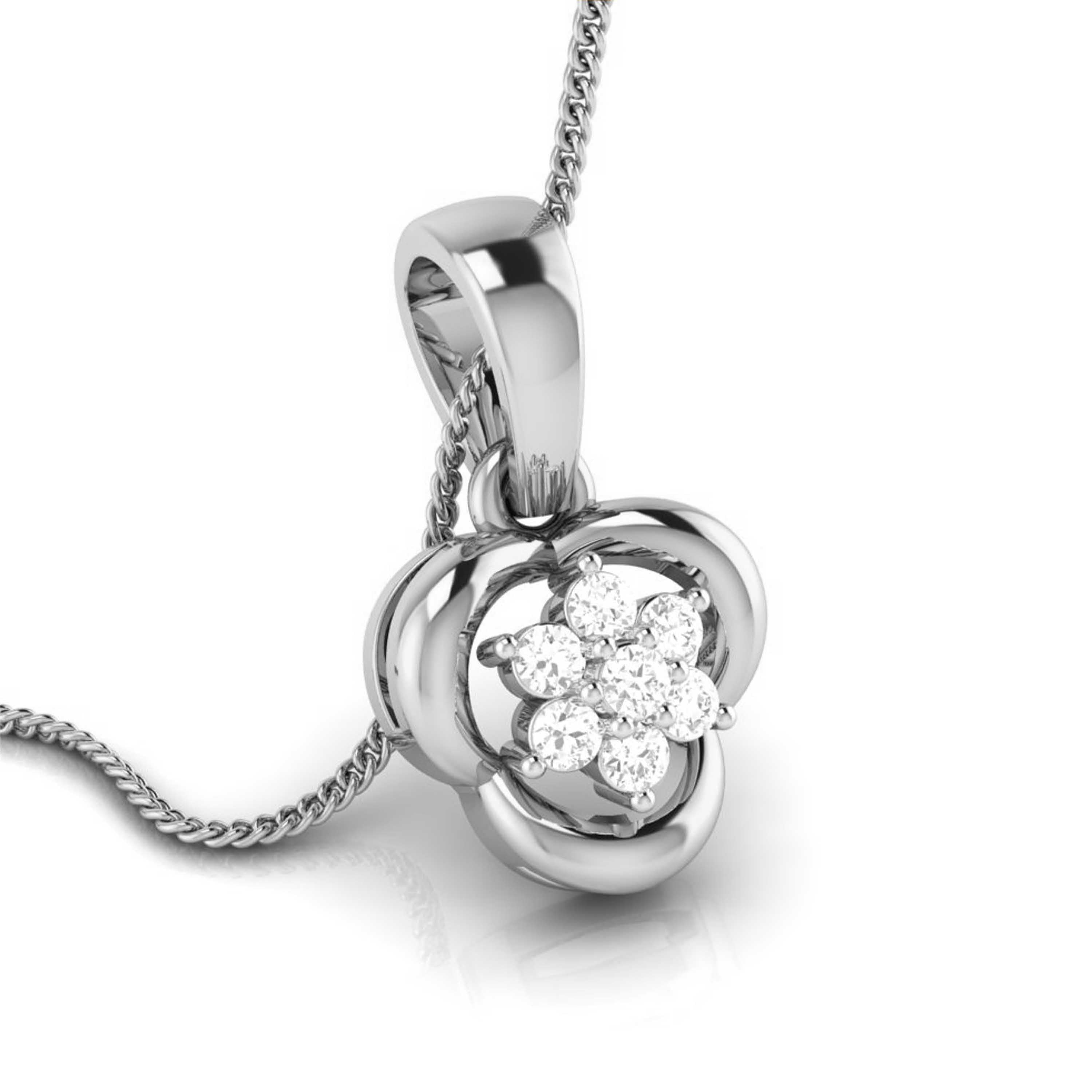 Platinum with Diamond Pendant Set for Women JL PT P 2435