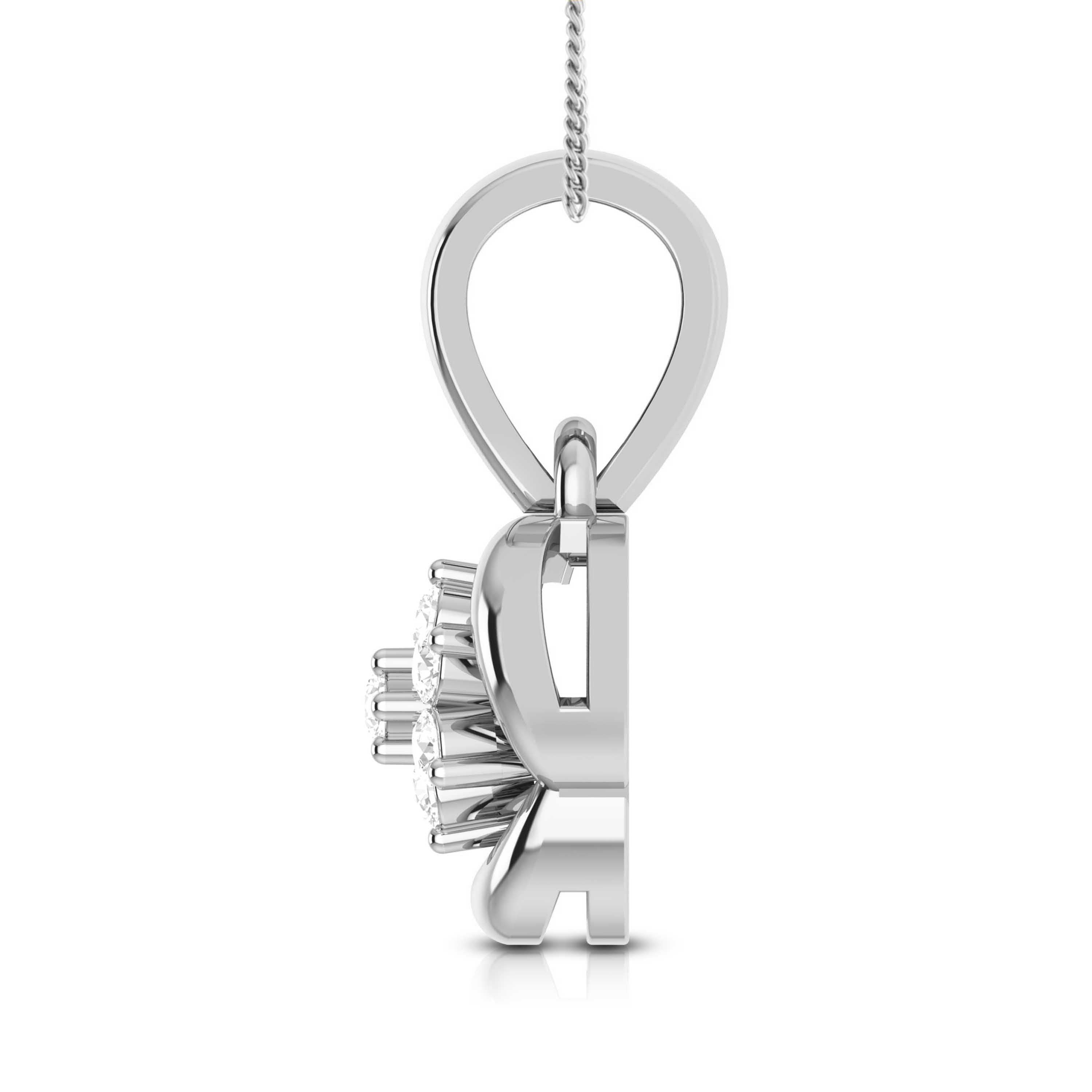Platinum with Diamond Pendant Set for Women JL PT P 2435