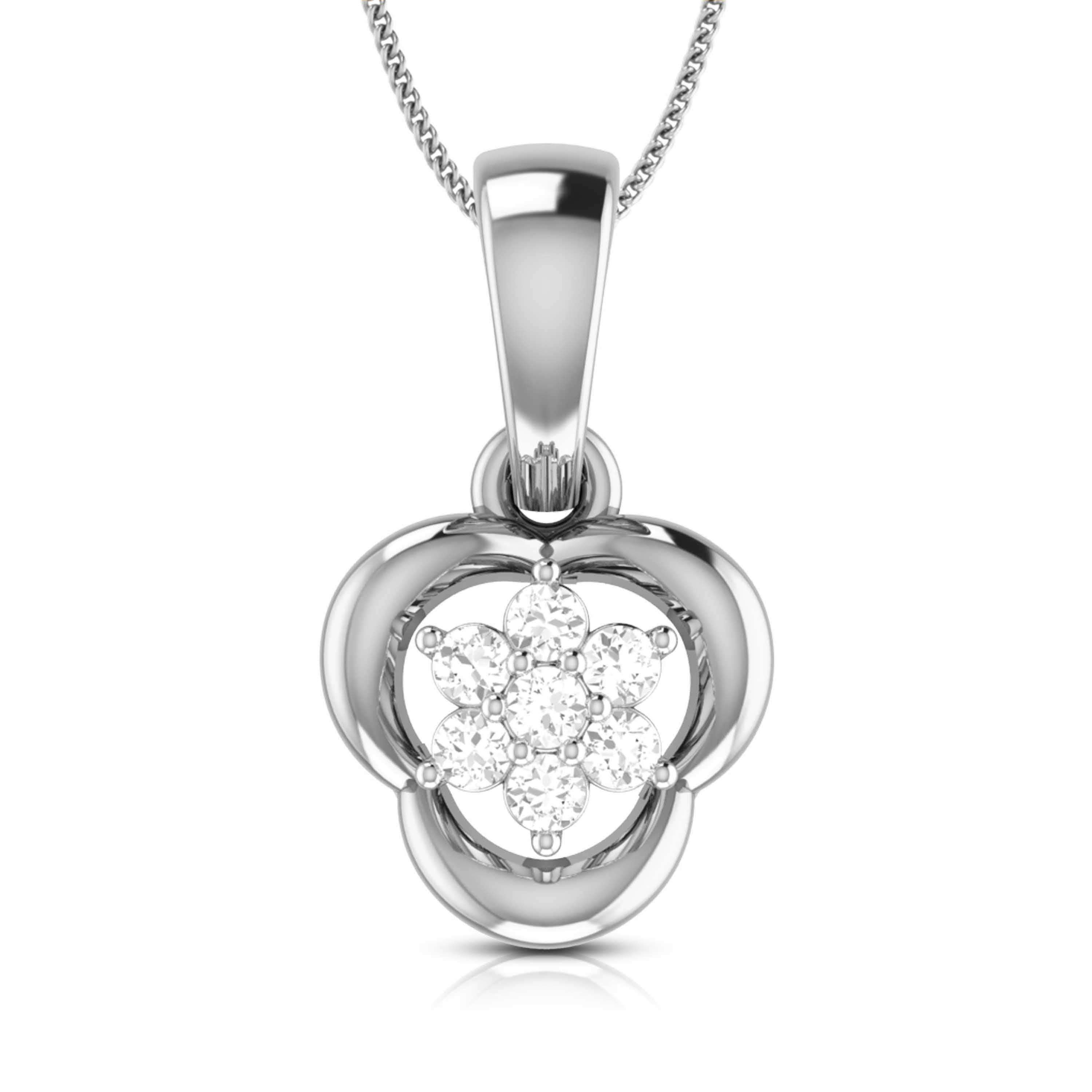 Platinum with Diamond Pendant Set for Women JL PT P 2435