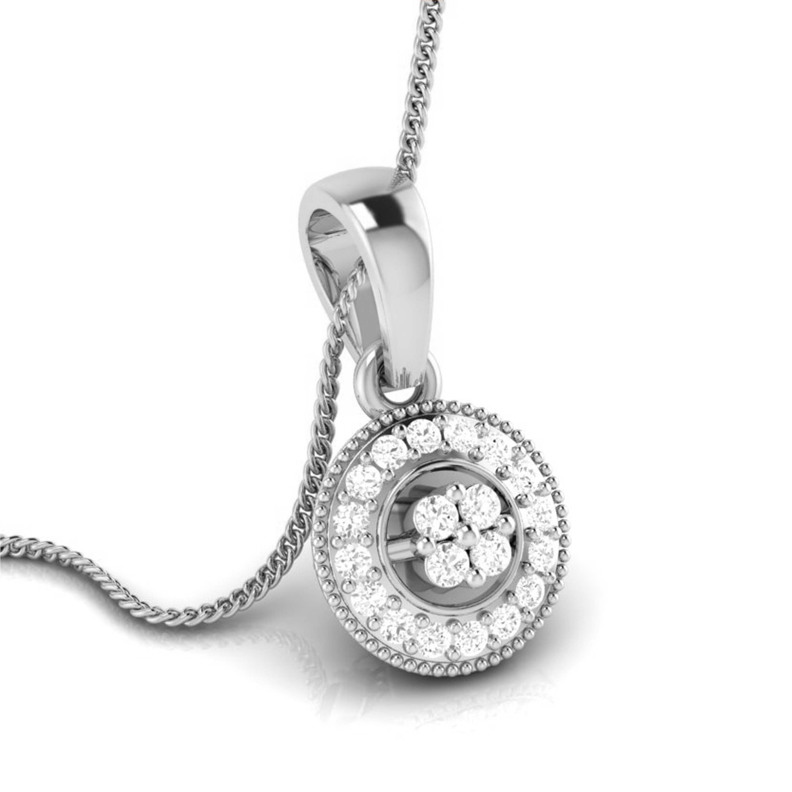 Platinum with Diamond Pendant Set for Women JL PT P 2436