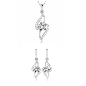 Platinum with Diamond Pendant Set for Women JL PT P 2446  Pendant-Set Jewelove.US