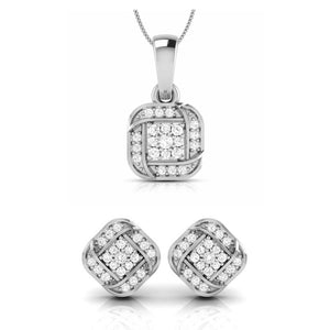 Platinum with Diamond Pendant Set for Women JL PT P 2455