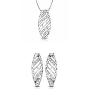 Platinum with Diamond Pendant Set for Women JL PT P 2439