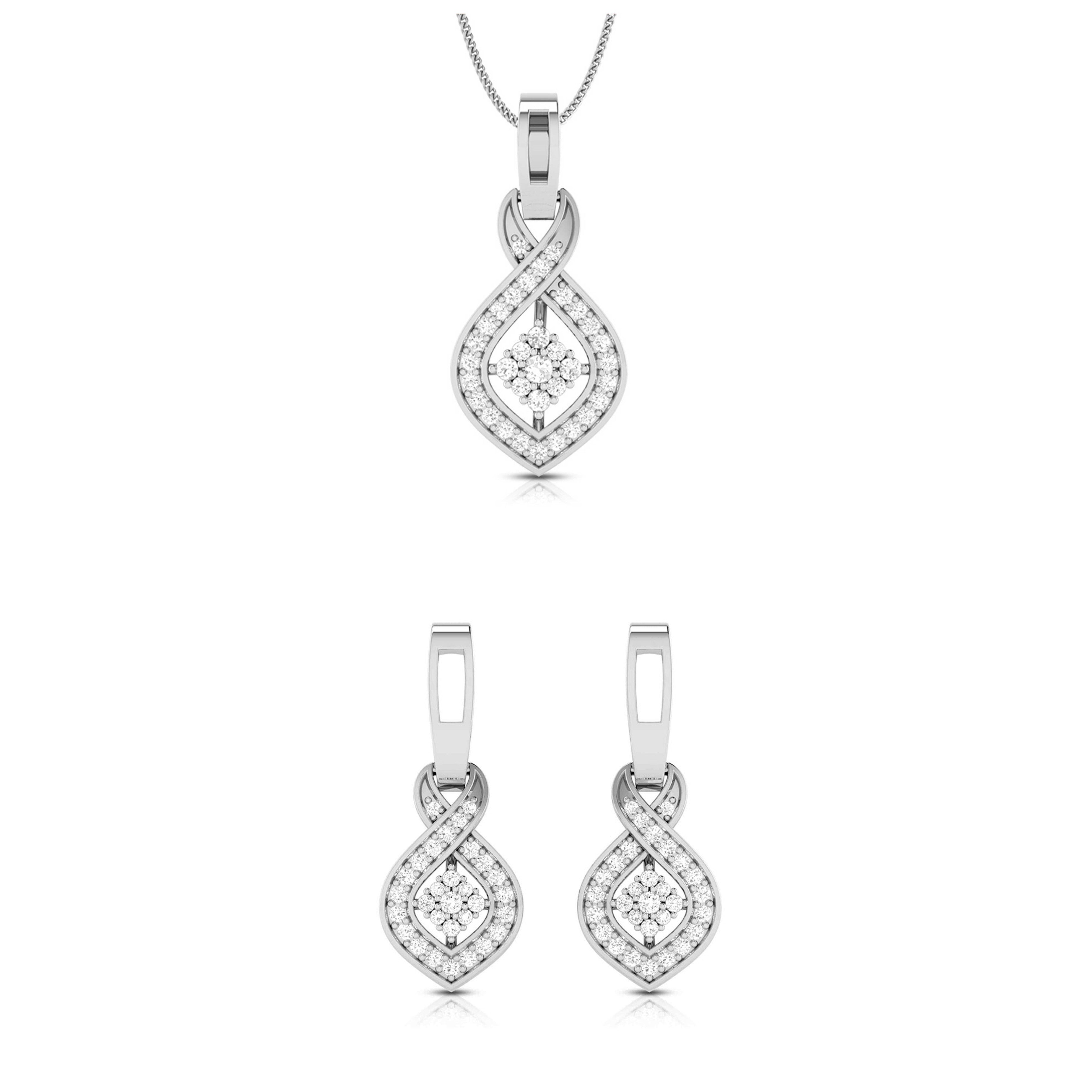 Platinum with Diamond Pendant Set for Women JL PT P 2460  Pendant-Set Jewelove.US