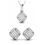 Load image into Gallery viewer, Platinum with Diamond Pendant Set for Women JL PT PE 2456
