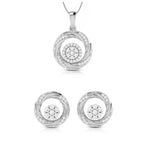 Load image into Gallery viewer, Platinum with Diamond Pendant Set for Women JL PT P 2452
