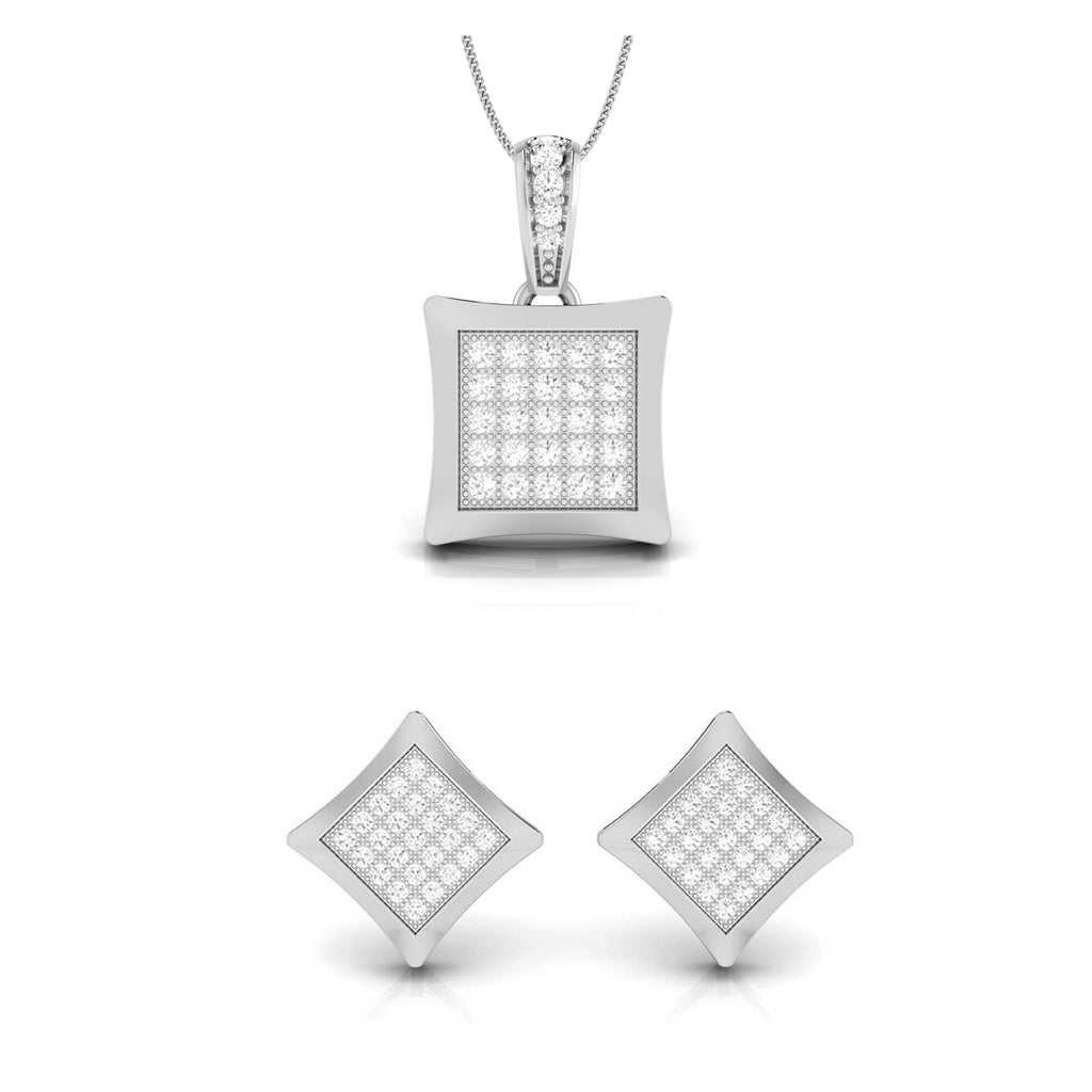 Platinum with Diamond Pendant Set for Women JL PT P 2468  Pendant-Set Jewelove.US
