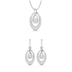 Platinum with Diamond Pendant Set for Women JL PT P 2444