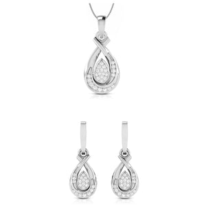 Beautiful Platinum with Diamond Pendant Set for Women JL PT P 2449  Pendant-Set Jewelove.US