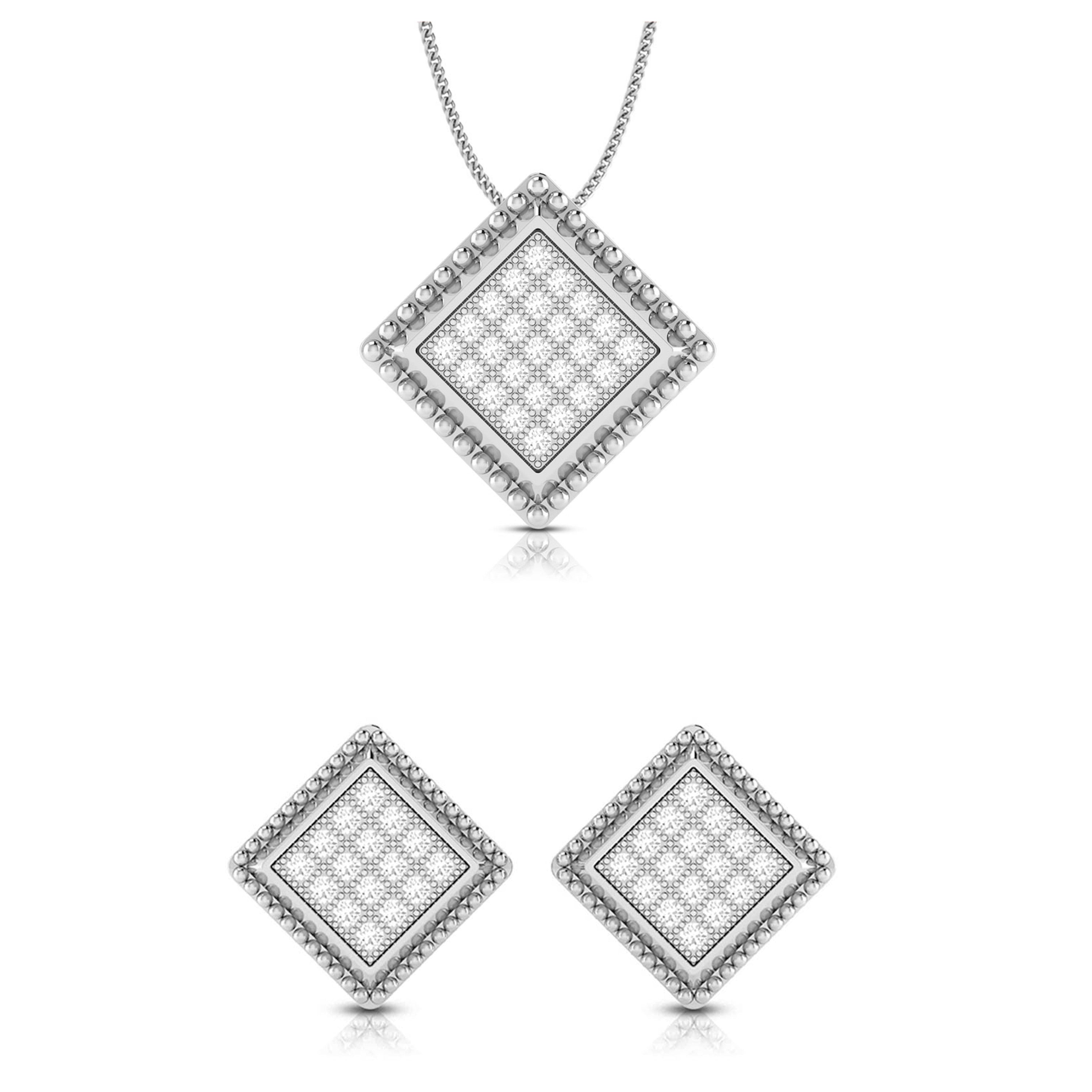 Platinum with Diamond Pendant Set  JL PT P for Women 2466  Pendant-Set Jewelove.US