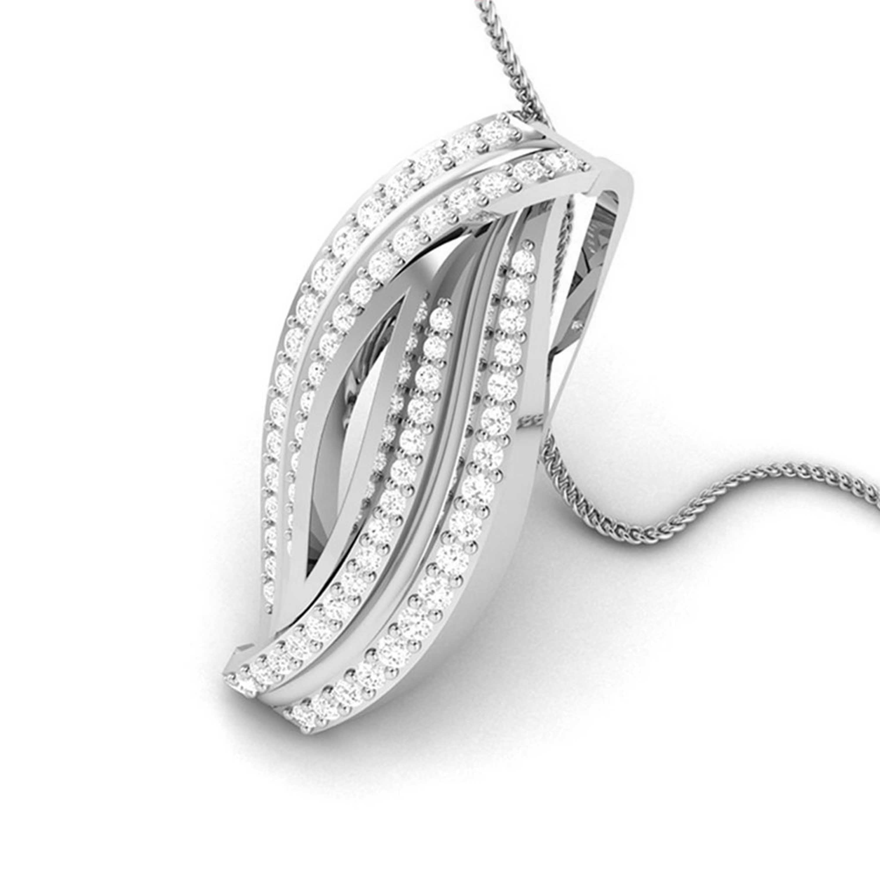 Platinum with Diamond Pendant Set for Women JL PT P 2438