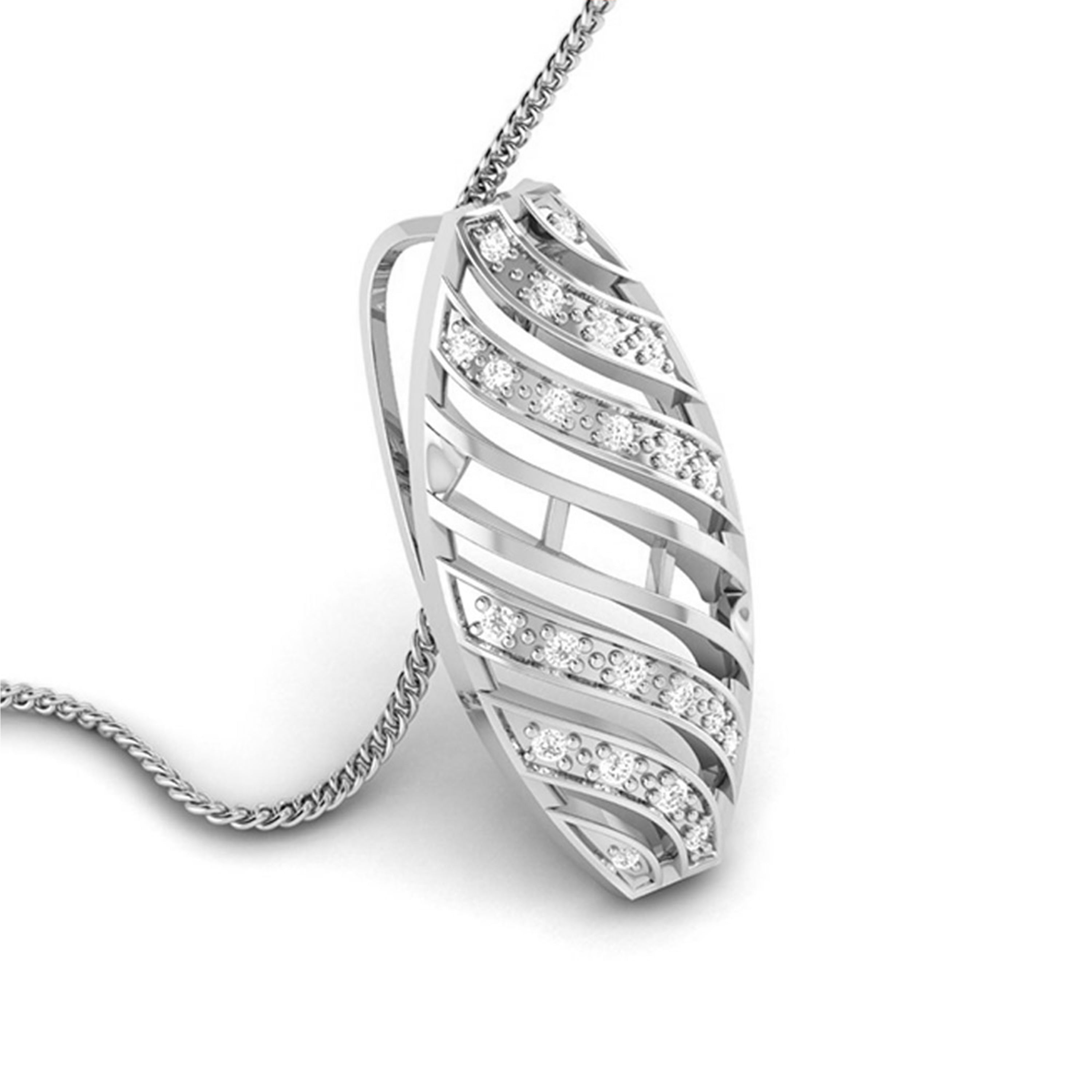 Platinum with Diamond Pendant Set for Women JL PT P 2439