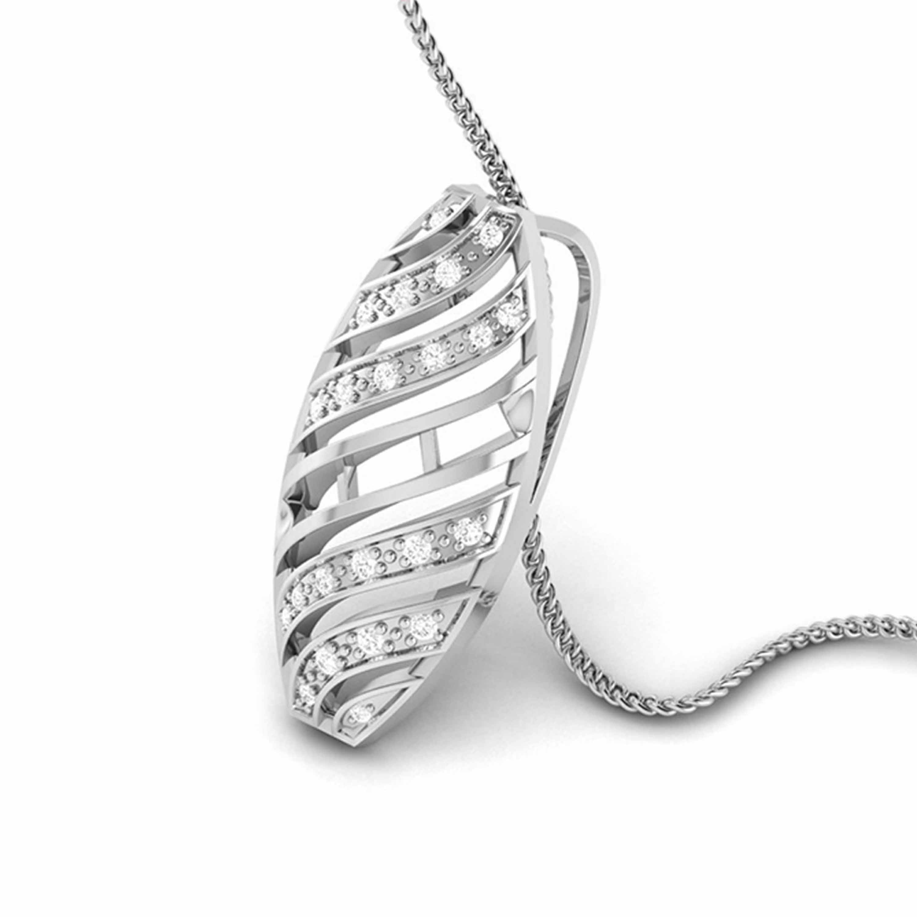 Platinum with Diamond Pendant Set for Women JL PT P 2439