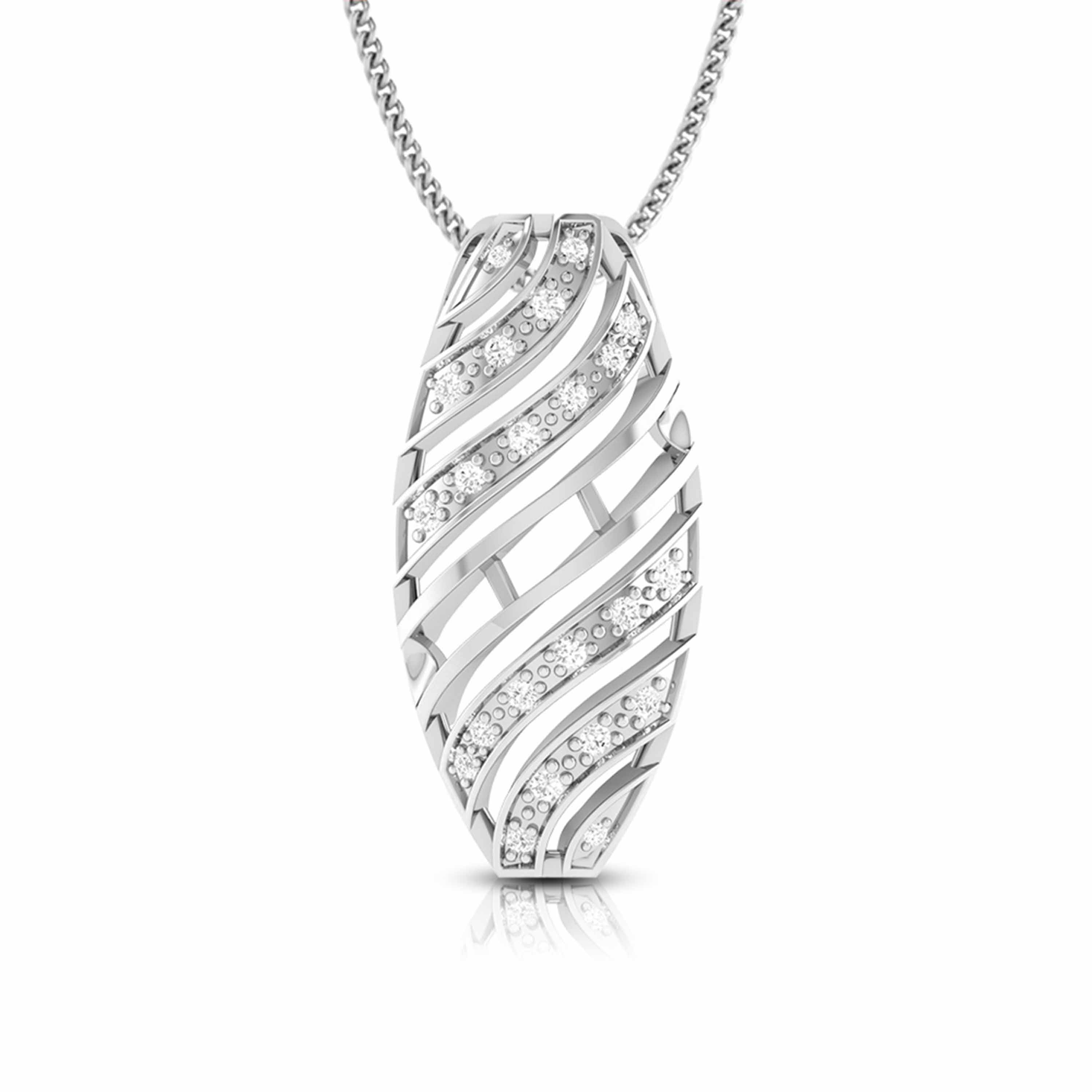 Platinum with Diamond Pendant Set for Women JL PT P 2439