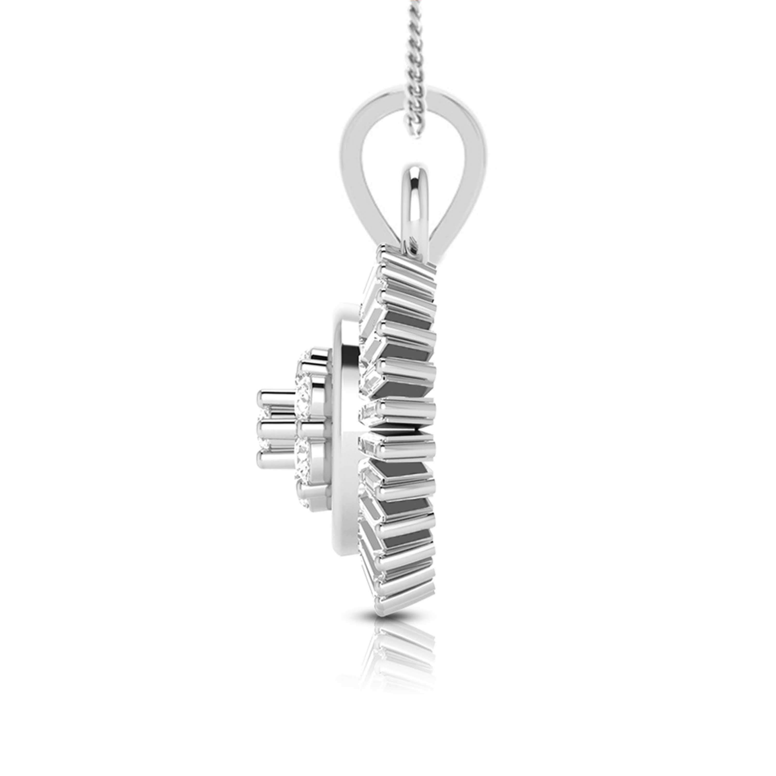 Platinum with Diamond Pendant Set for Women JL PT P 2442