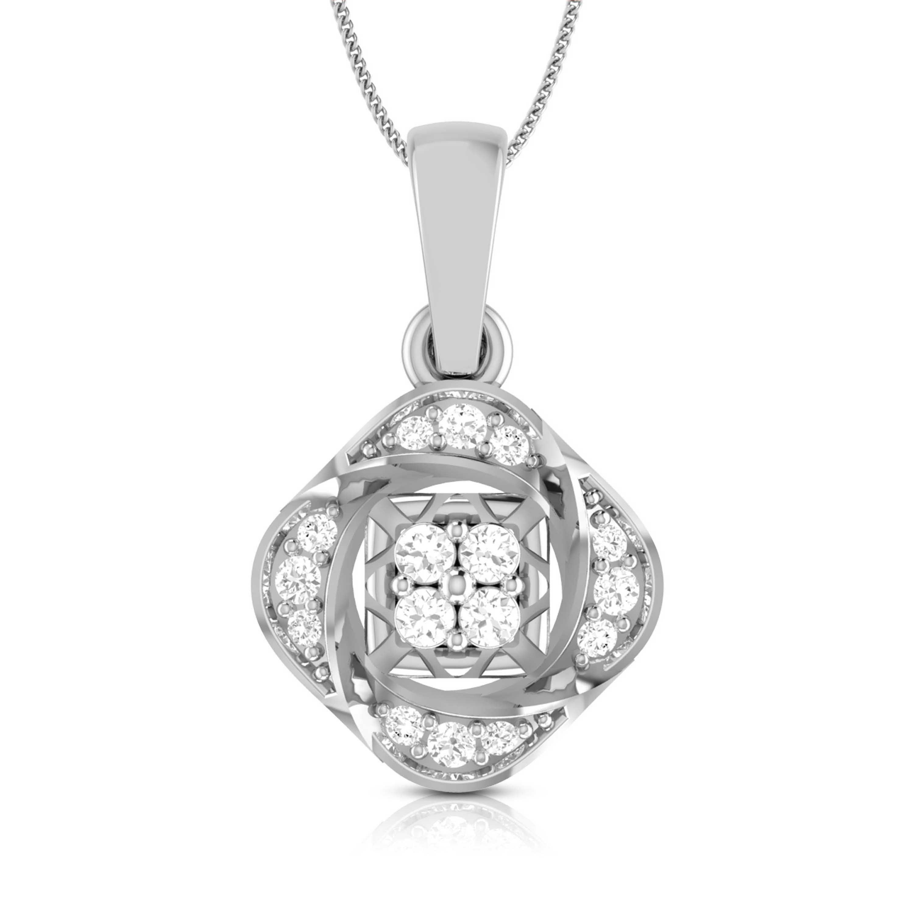 Platinum with Diamond Pendant Set for Women JL PT P 2443