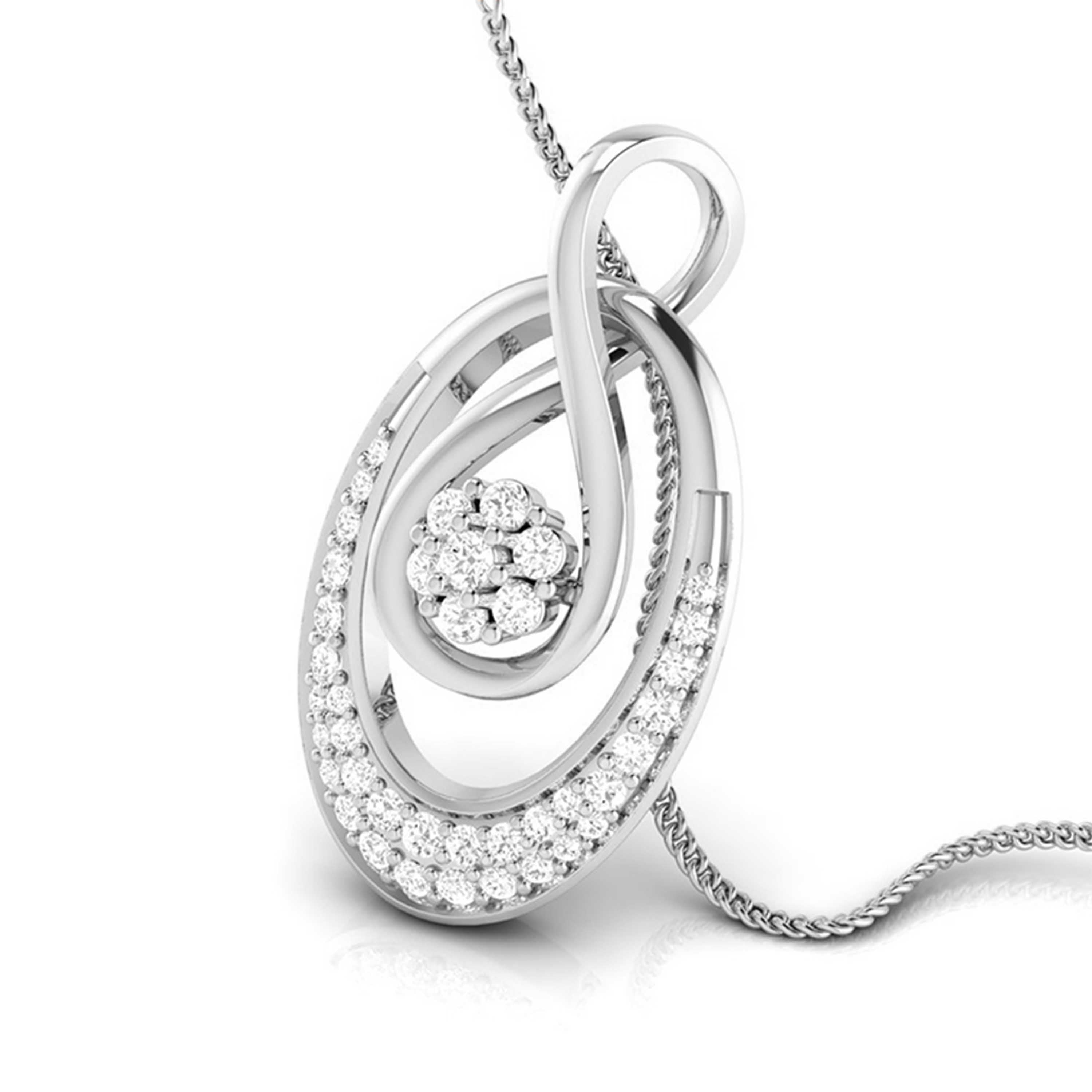 Jewelove Platinum Diamonds Heart Pendant for Women JL PT P 18047 VVS GH