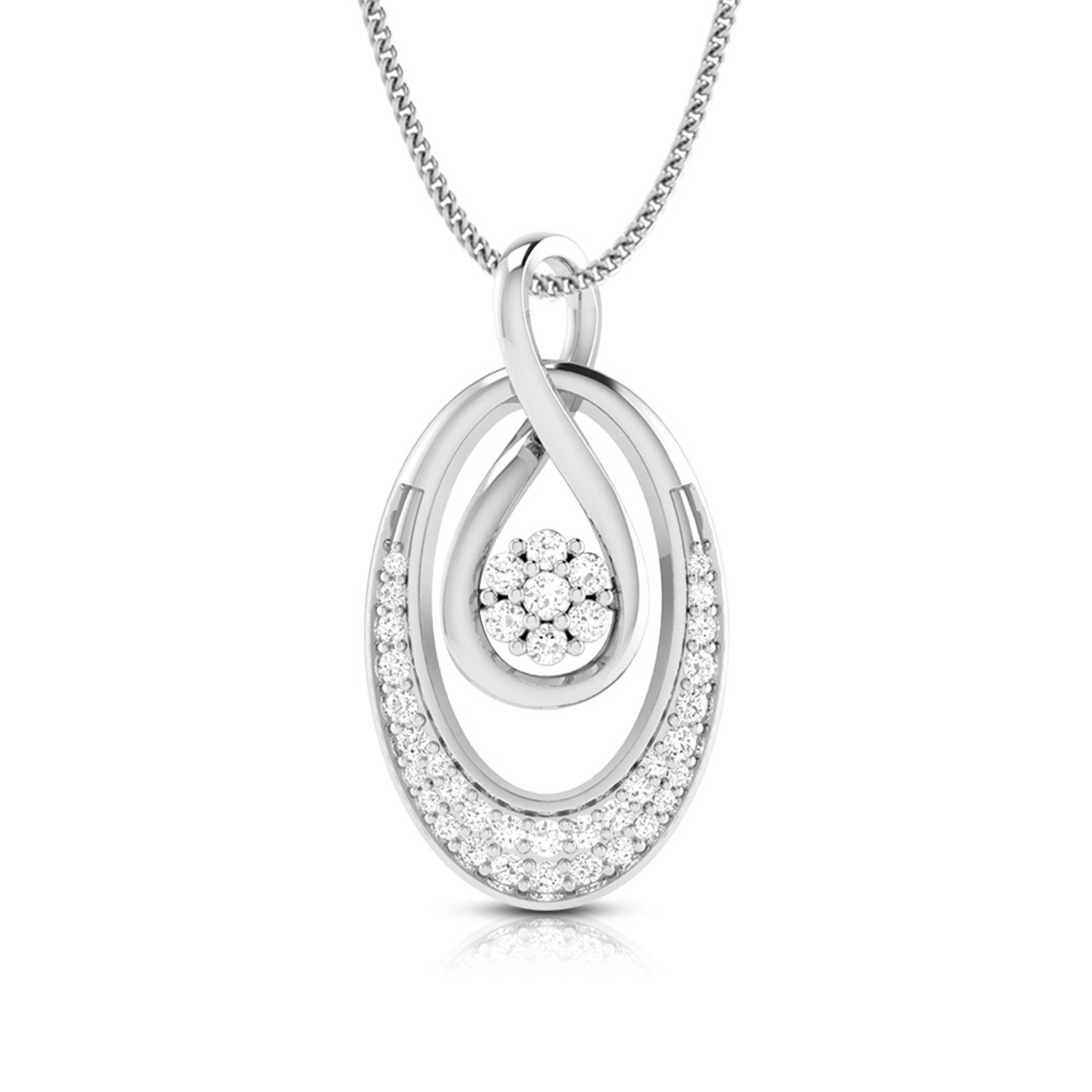 Platinum with Diamond Pendant Set for Women JL PT P 2444