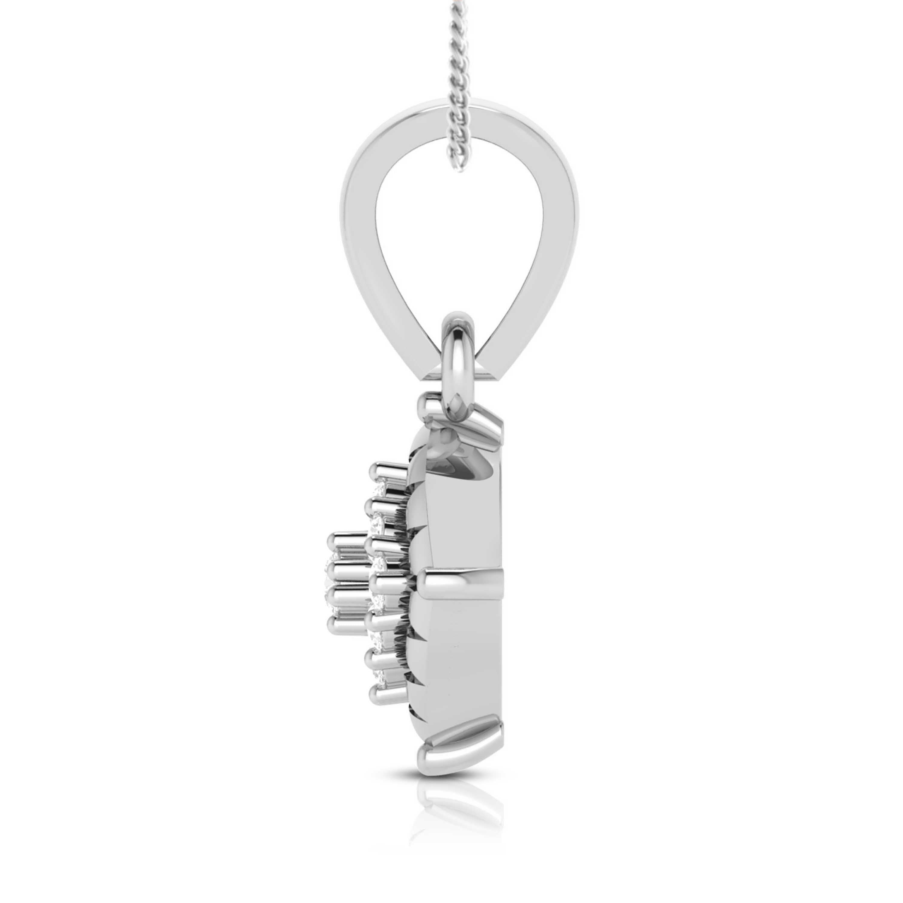 Platinum with Diamond Pendant Set for Women JL PT P 2445
