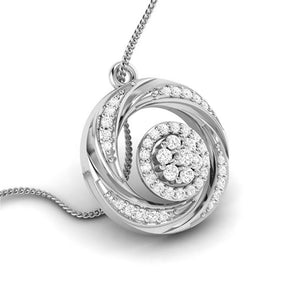 Platinum with Diamond Pendant Set for Women JL PT P 2452