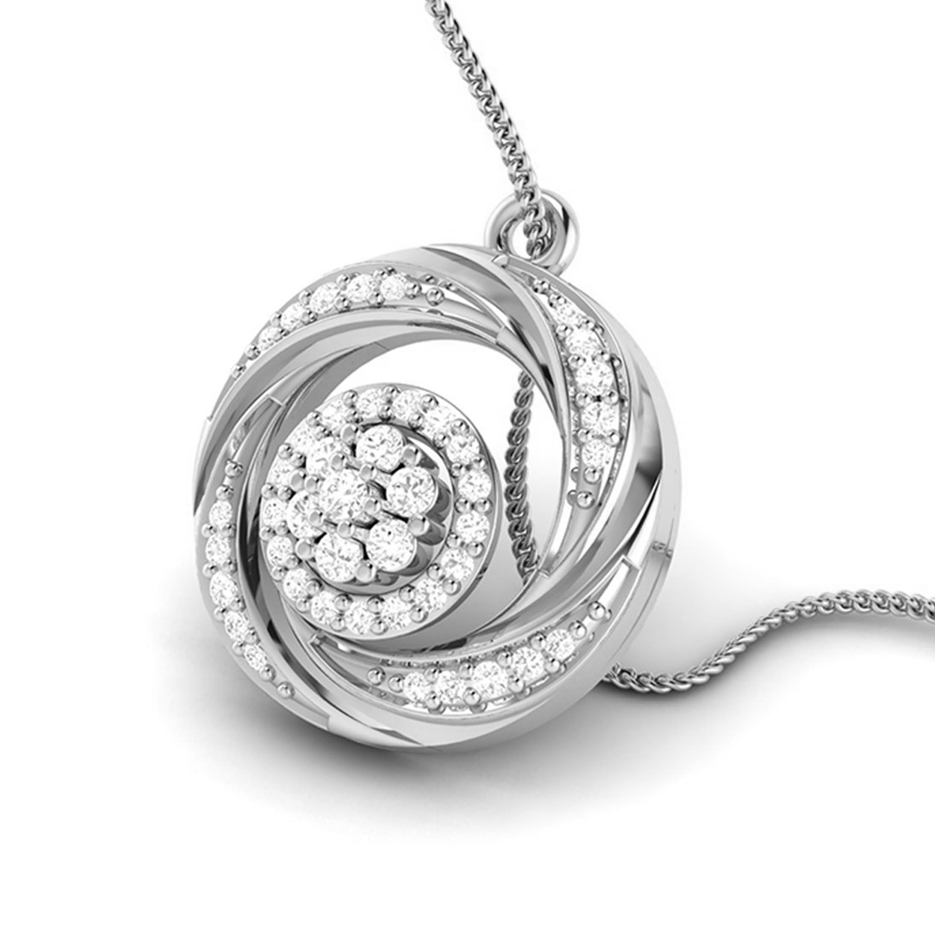 Platinum with Diamond Pendant Set for Women JL PT P 2452