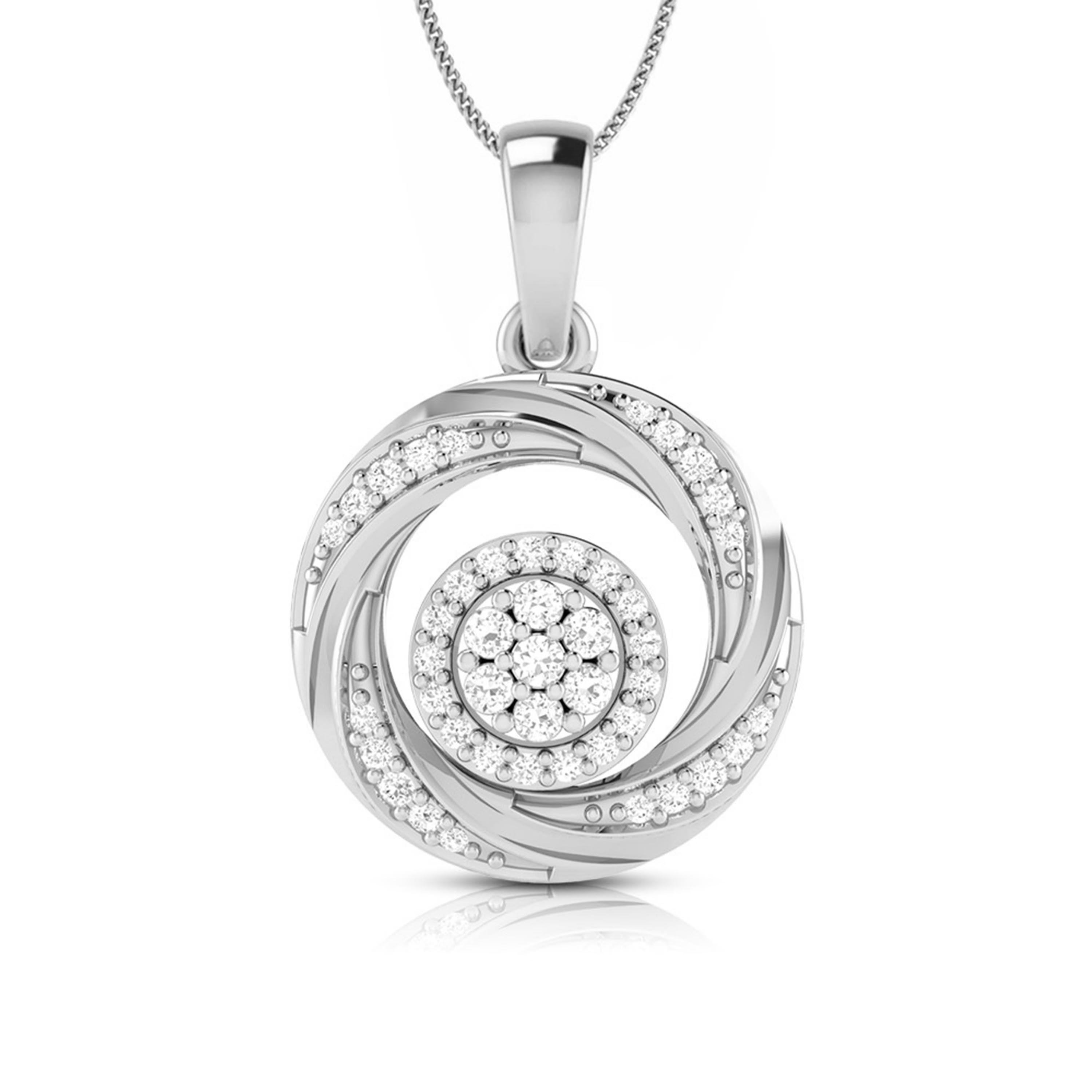 Platinum with Diamond Pendant Set for Women JL PT P 2452