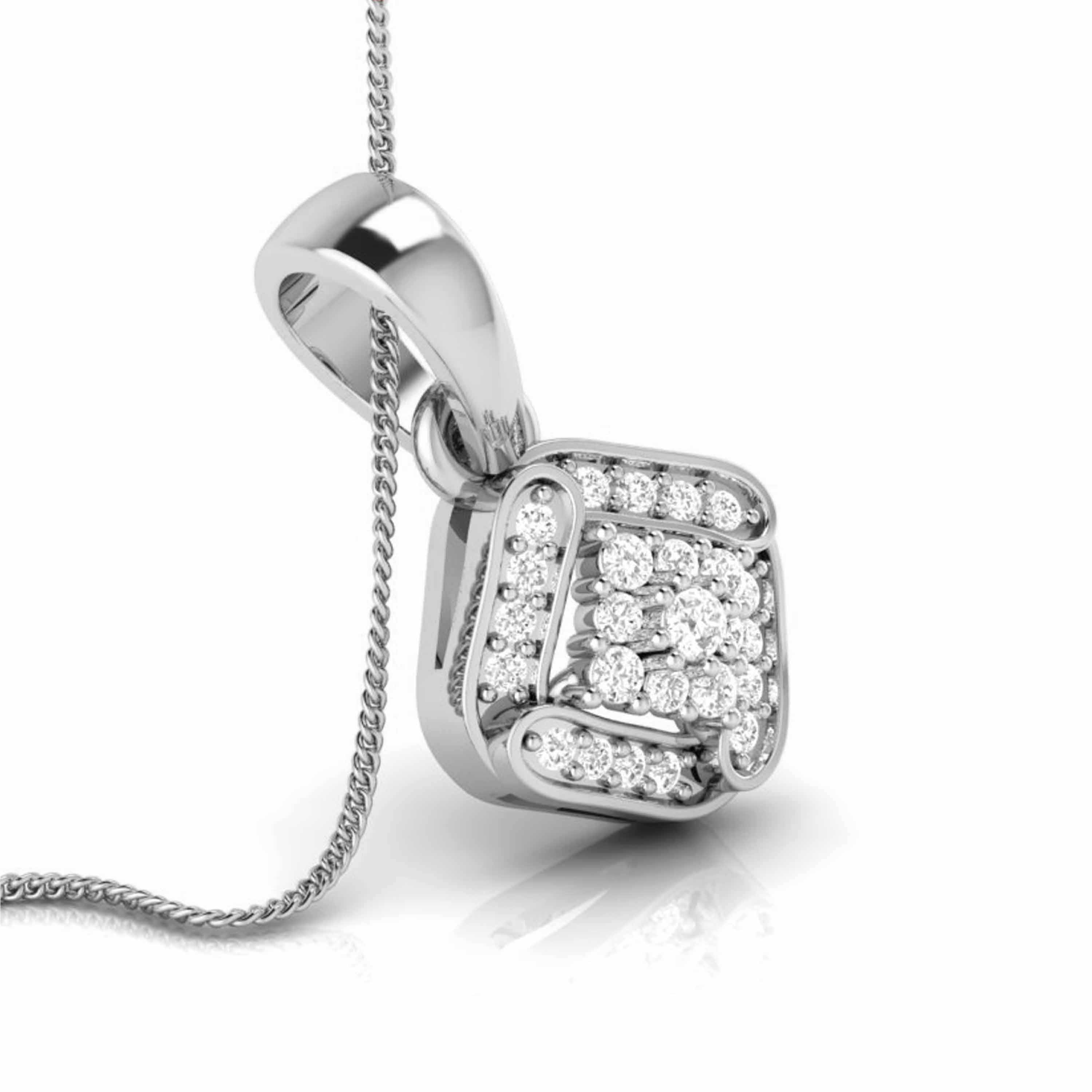 Platinum with Diamond Pendant Set for Women JL PT PE 2456