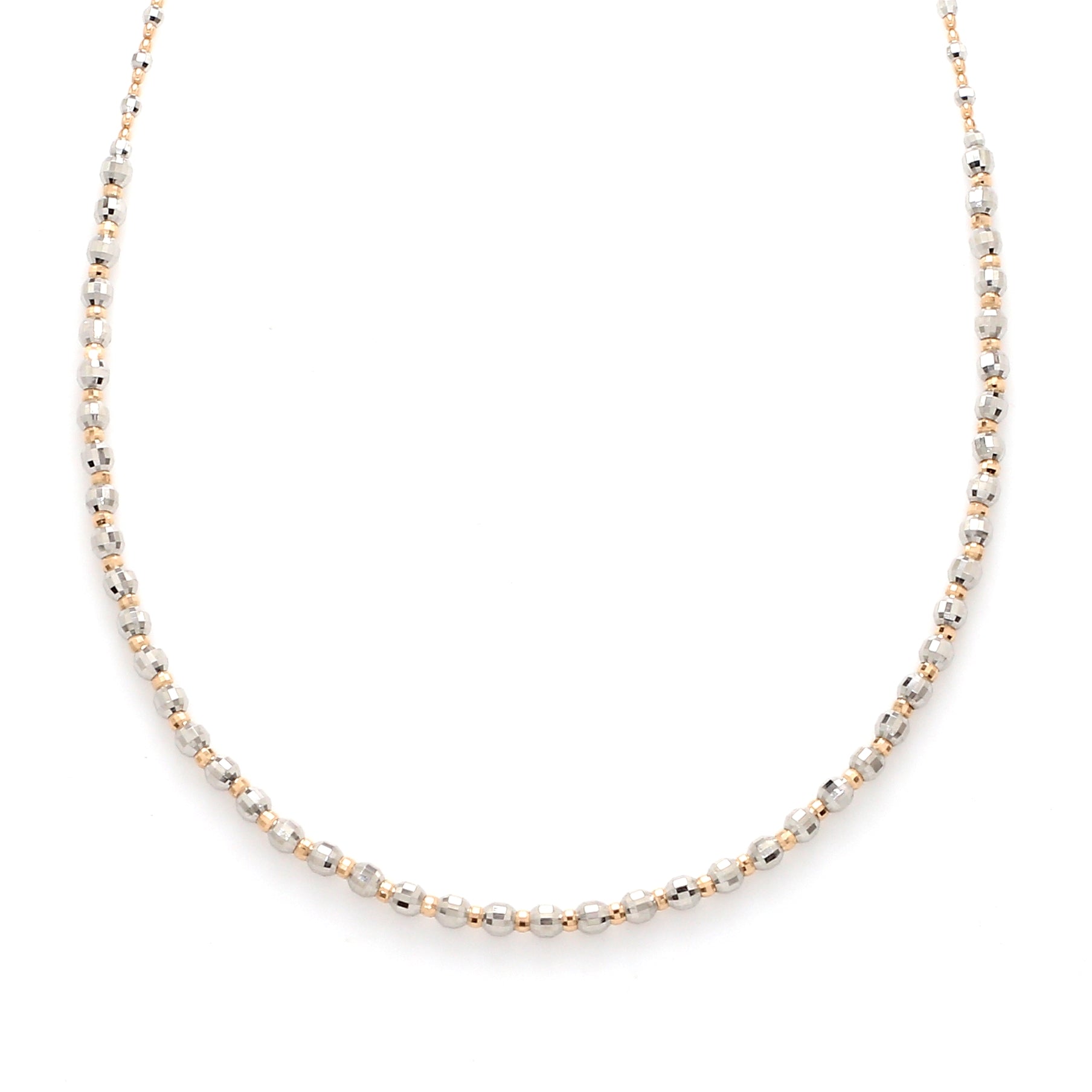 Japanese Diamond Cut Platinum & Rose Gold Chain for Women JL PT CH 1069   Jewelove.US