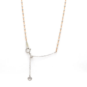 Japanese Diamond Cut Platinum & Rose Gold Chain for Women JL PT CH 1069   Jewelove.US