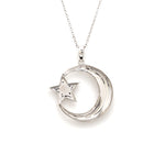 Load image into Gallery viewer, Customised Platinum Star Moon Pendant JL PT P 307   Jewelove.US
