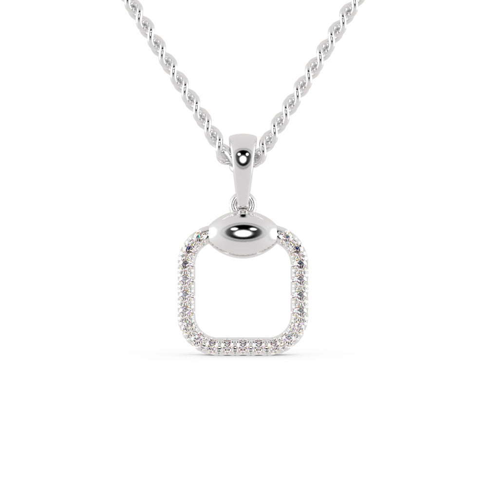 Platinum Diamond Square Pendant for Women JL PT P 1201   Jewelove.US