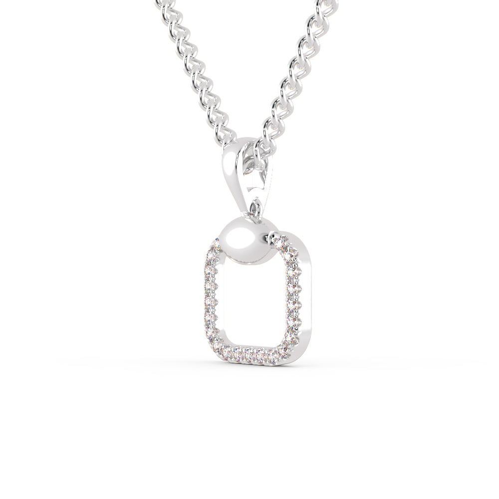 Platinum Diamond Square Pendant for Women JL PT P 1201   Jewelove.US