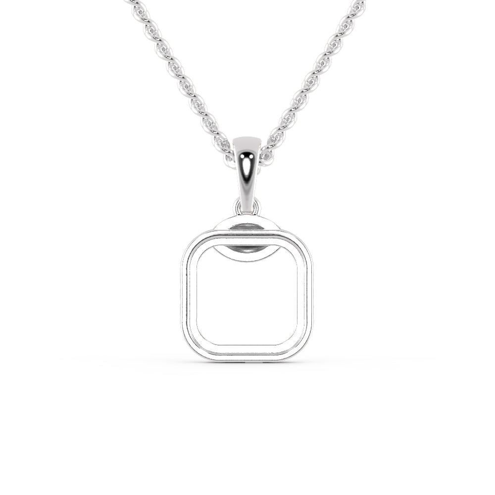 Platinum Diamond Square Pendant for Women JL PT P 1201   Jewelove.US