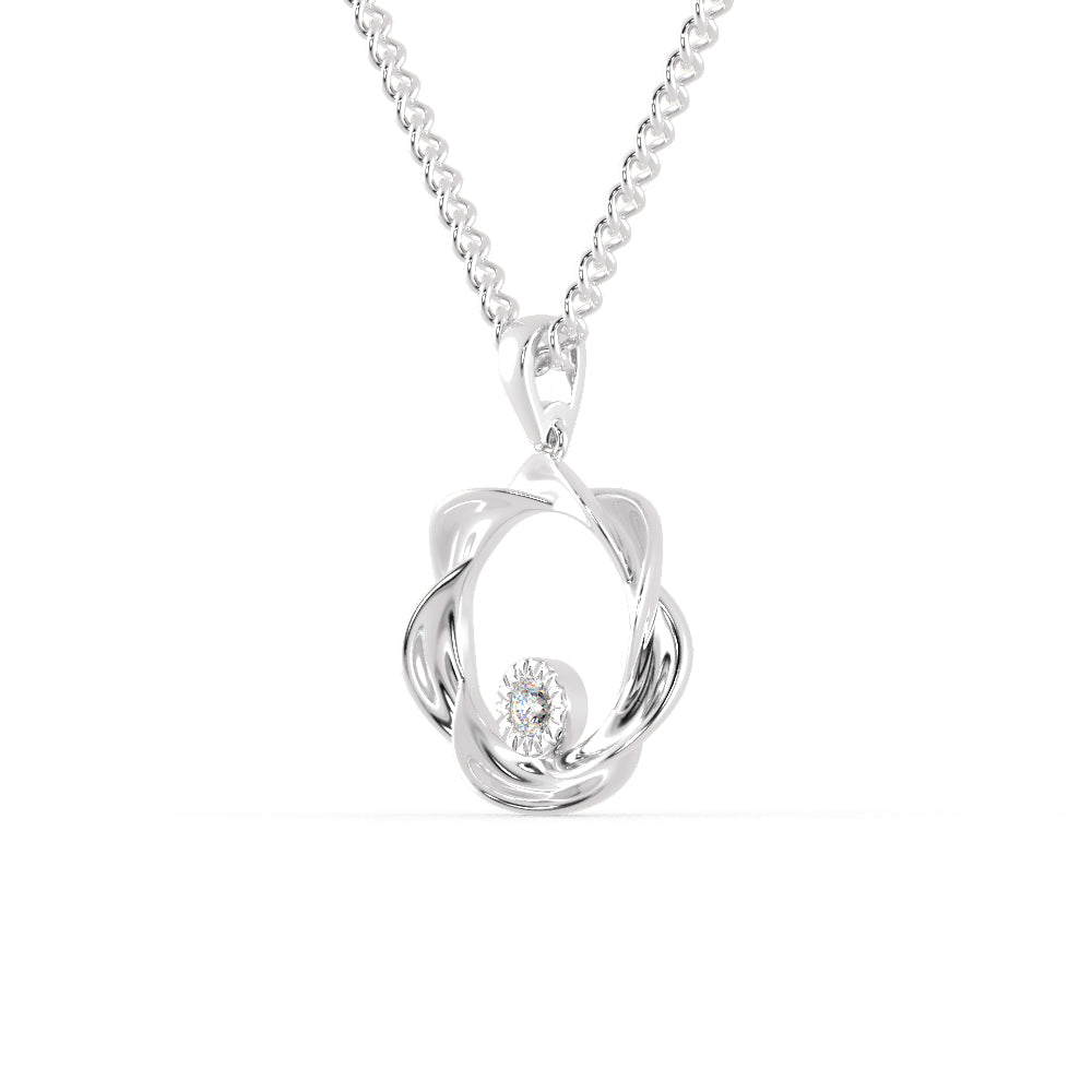 Platinum Diamond in Circle Pendant for Women JL PT P 1206   Jewelove.US