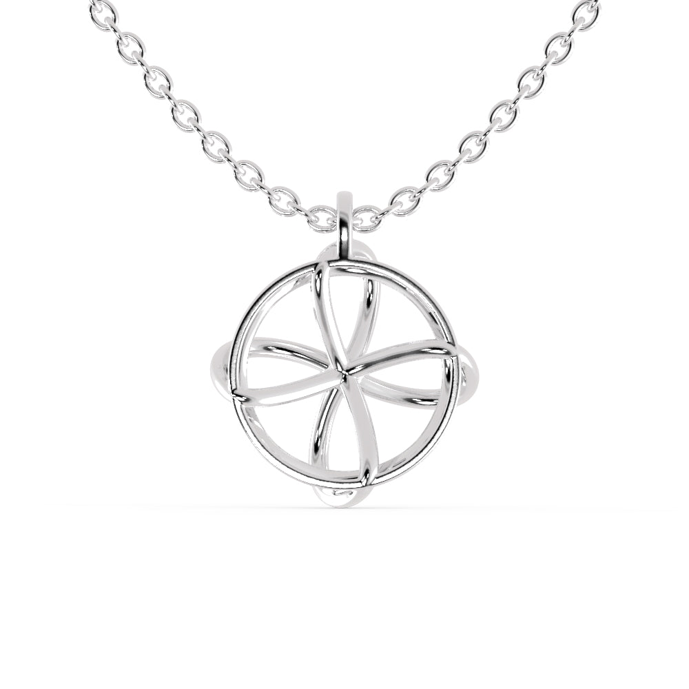 Platinum Circle Flower Diamond Pendant for Women JL PT P 1209   Jewelove.US