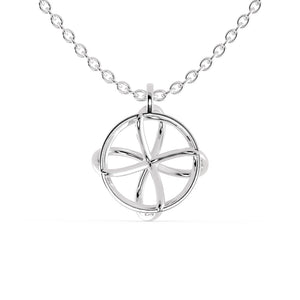 Platinum Circle Flower Diamond Pendant for Women JL PT P 1209   Jewelove.US